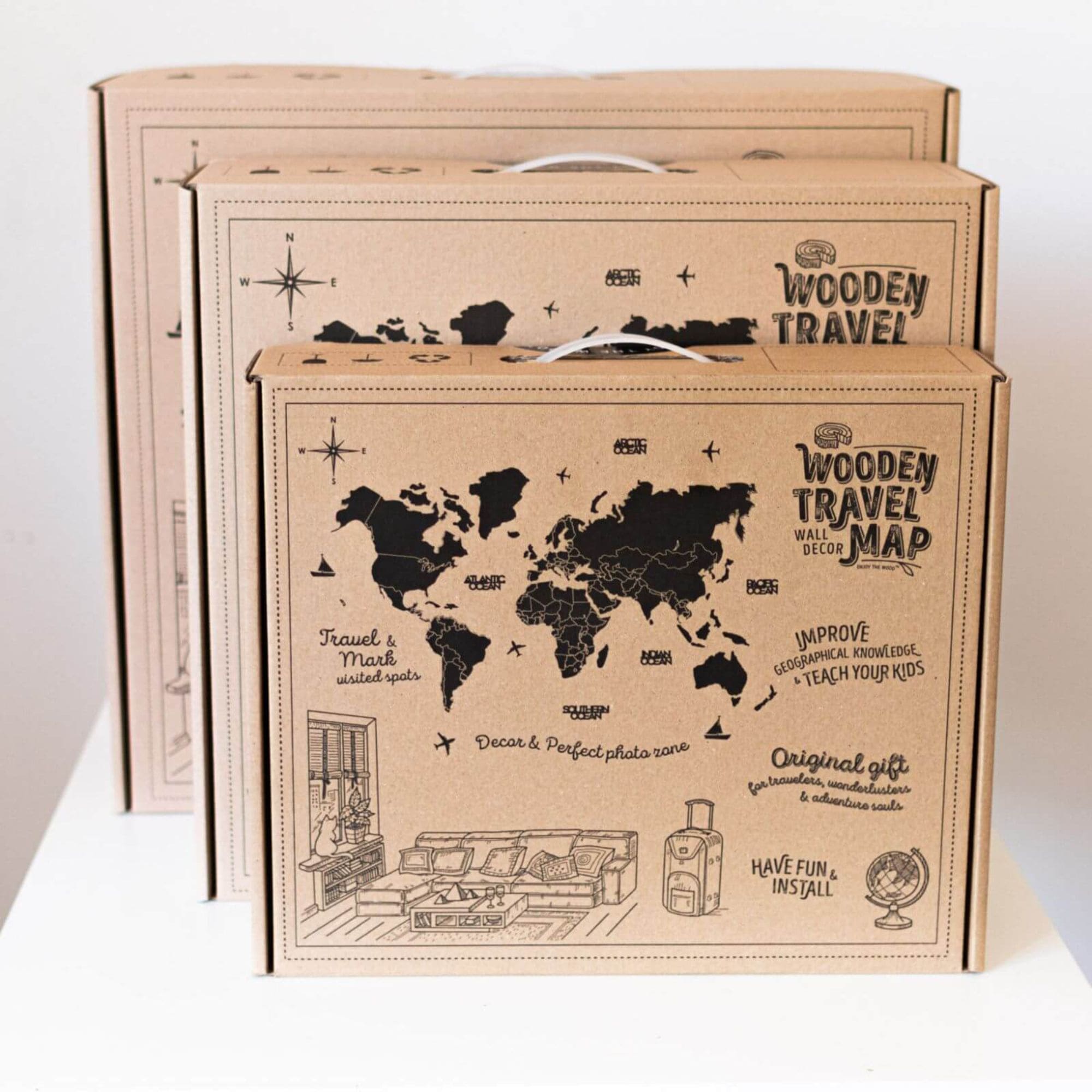 3d weltkarte aus holz