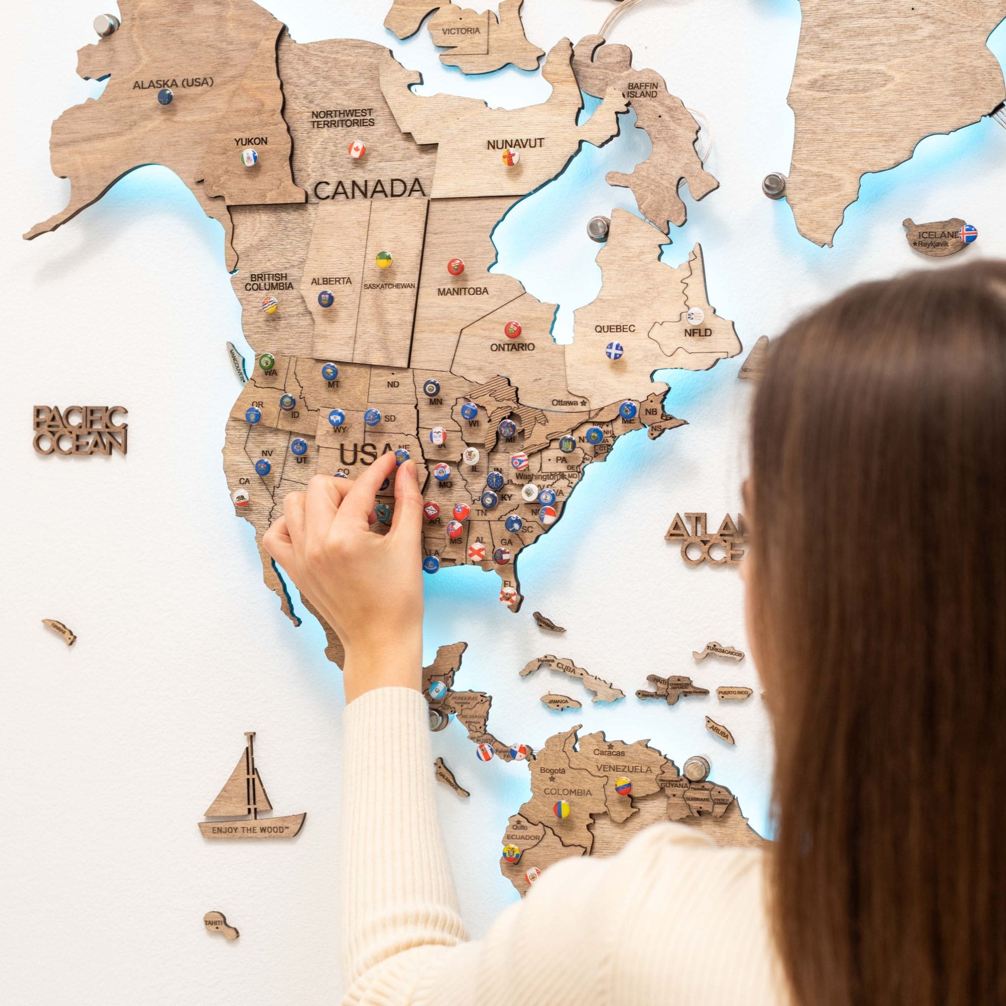 3d weltkarte aus holz