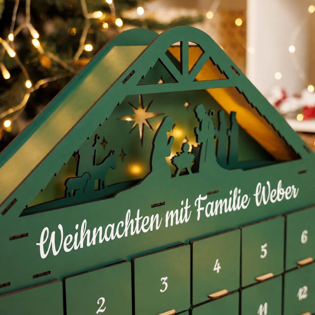Adventskalender zum Befüllen - Grün
