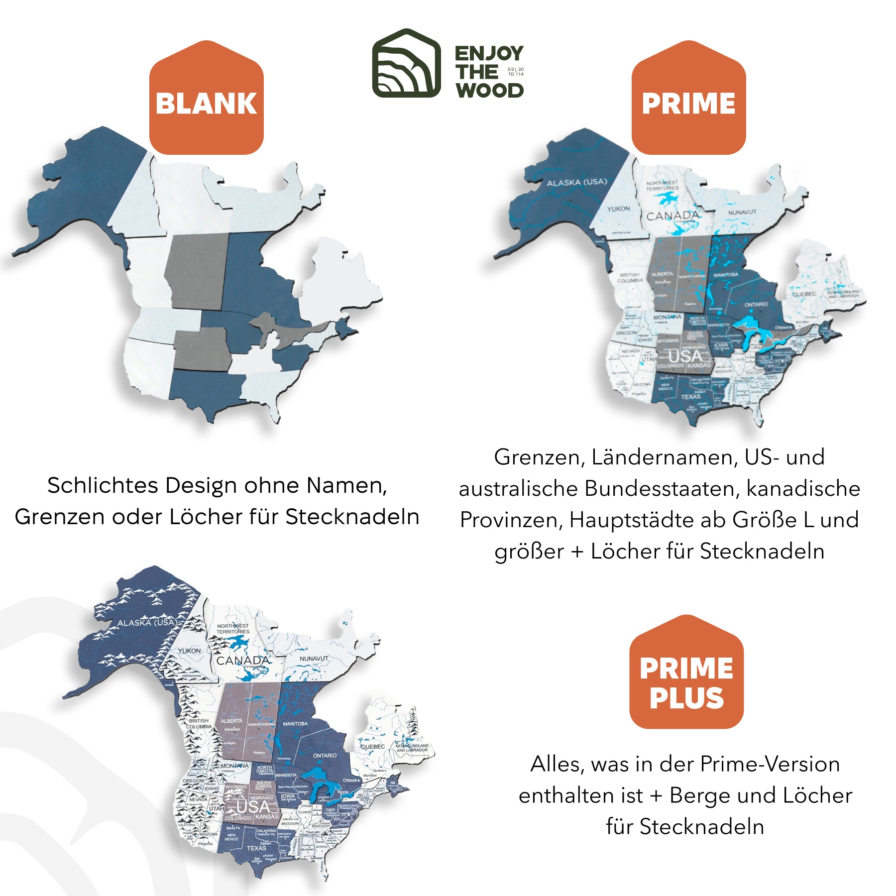 3D Holz Weltkarte Cruise