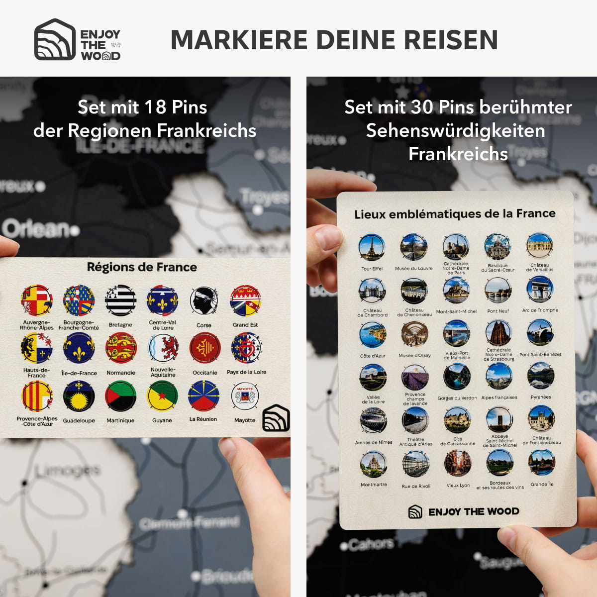 Holzkarte Frankreich – Nordik