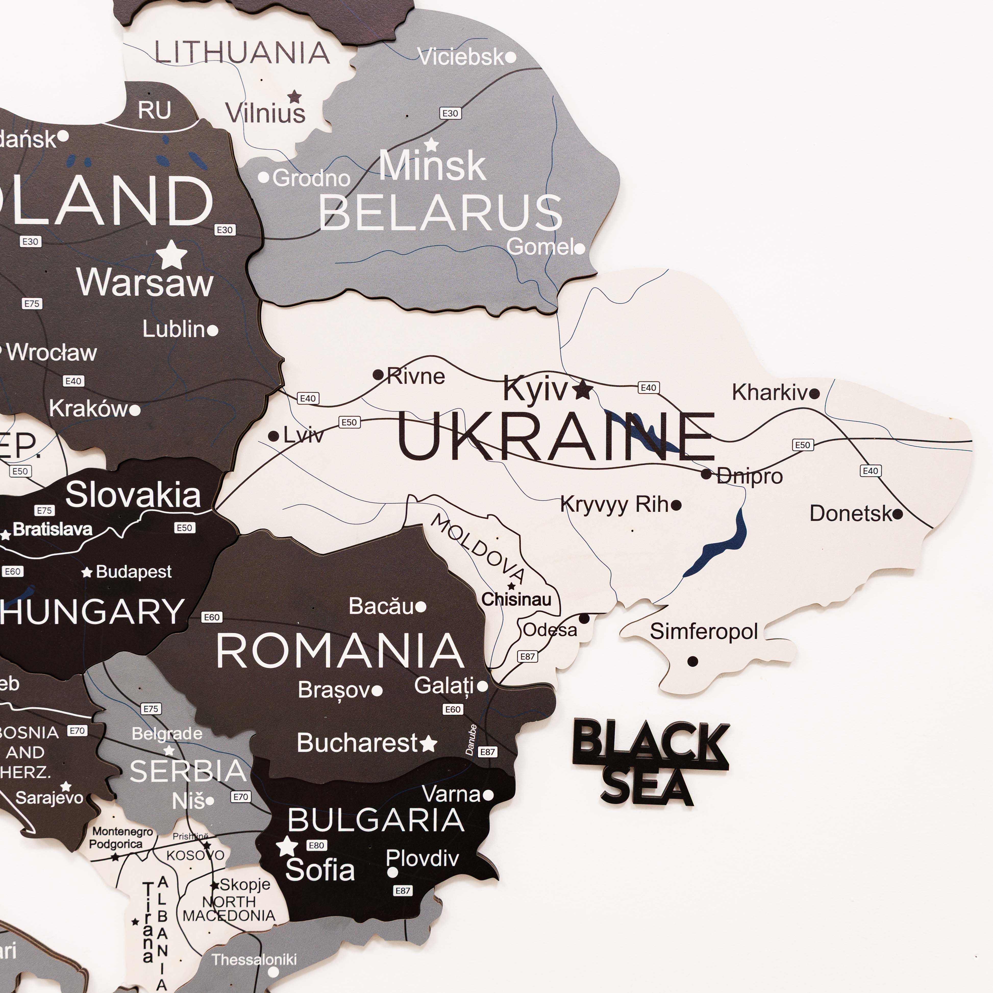 Europa Holzkarte Nordik