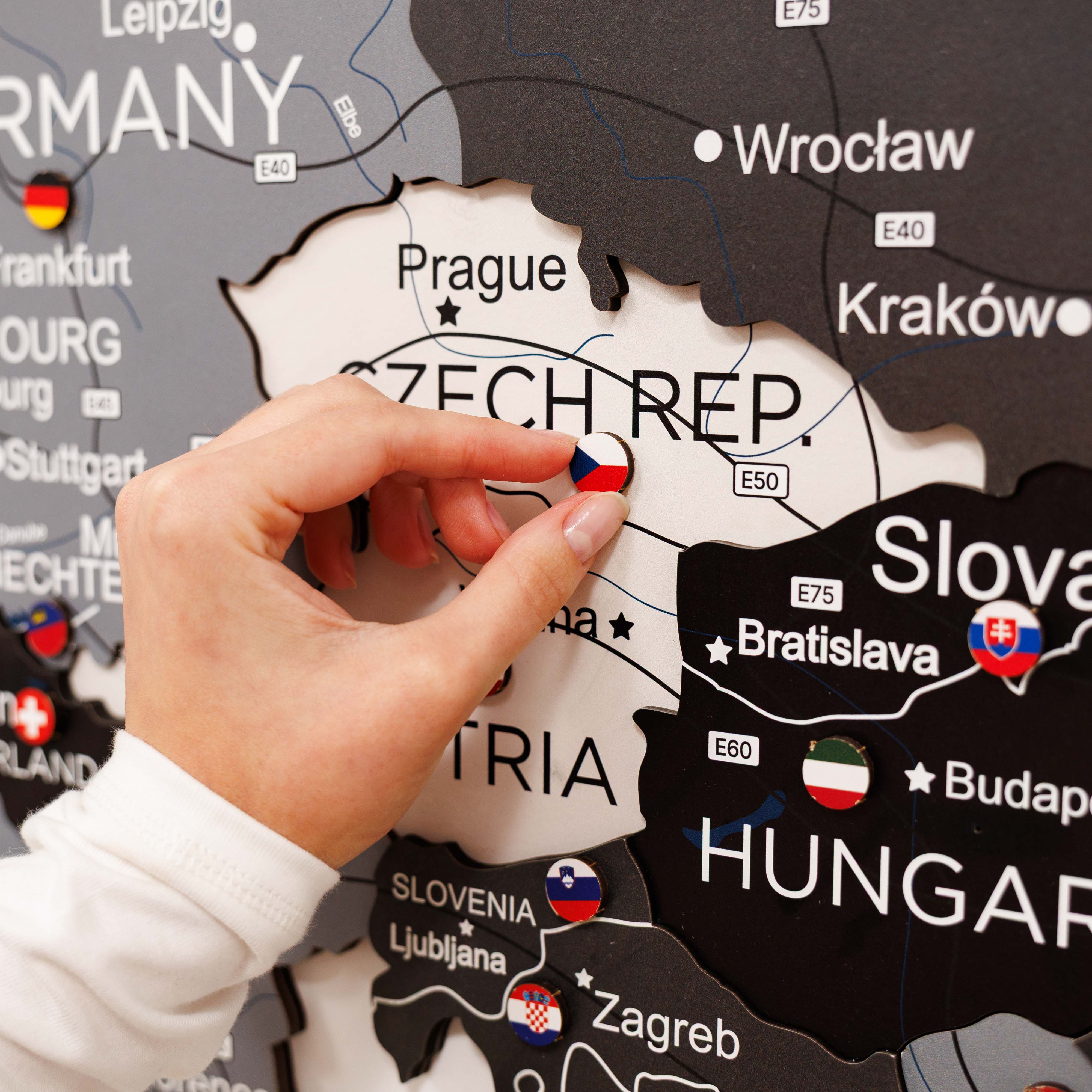 Europa Holzkarte Nordik