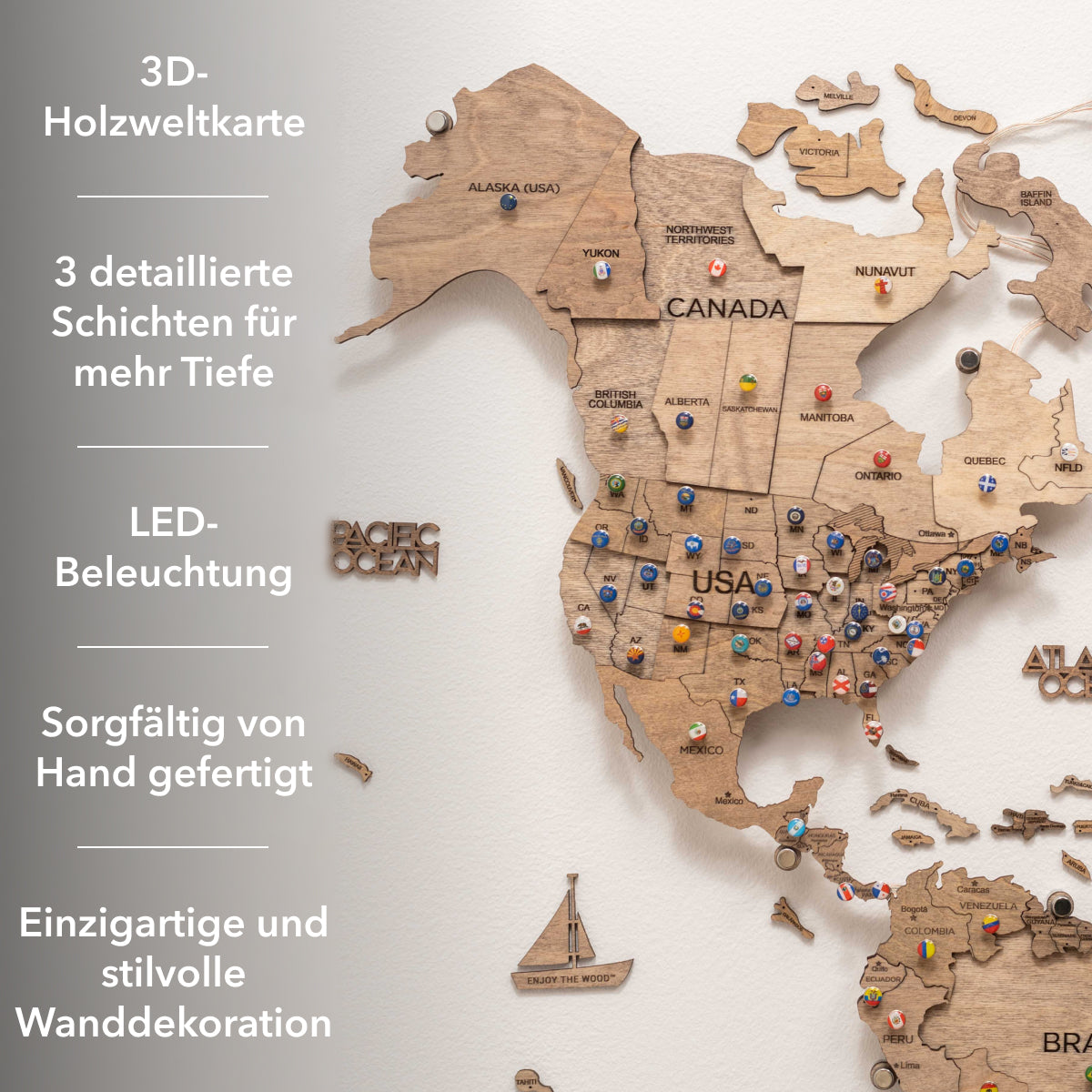 3d weltkarte aus holz