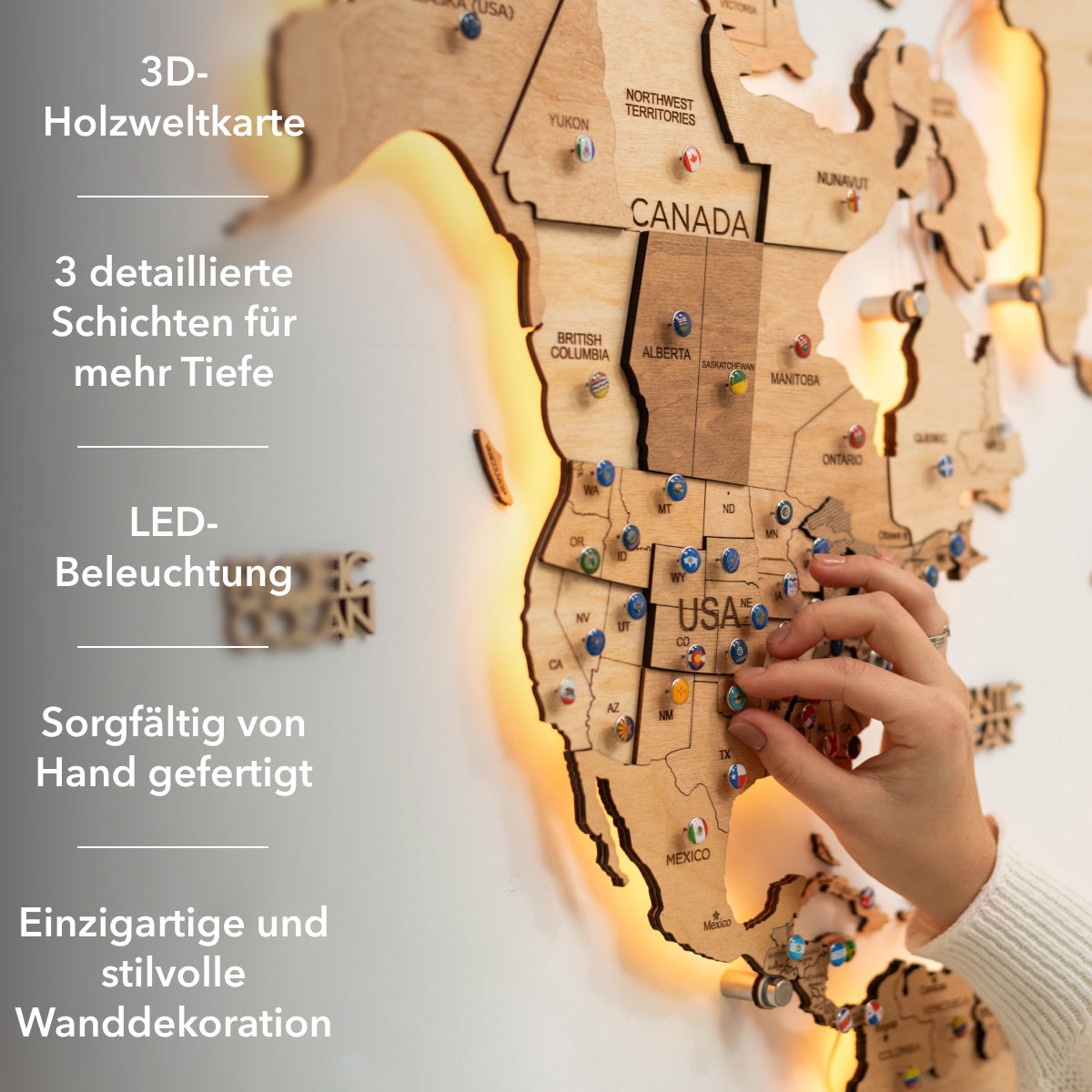 3d weltkarte aus holz