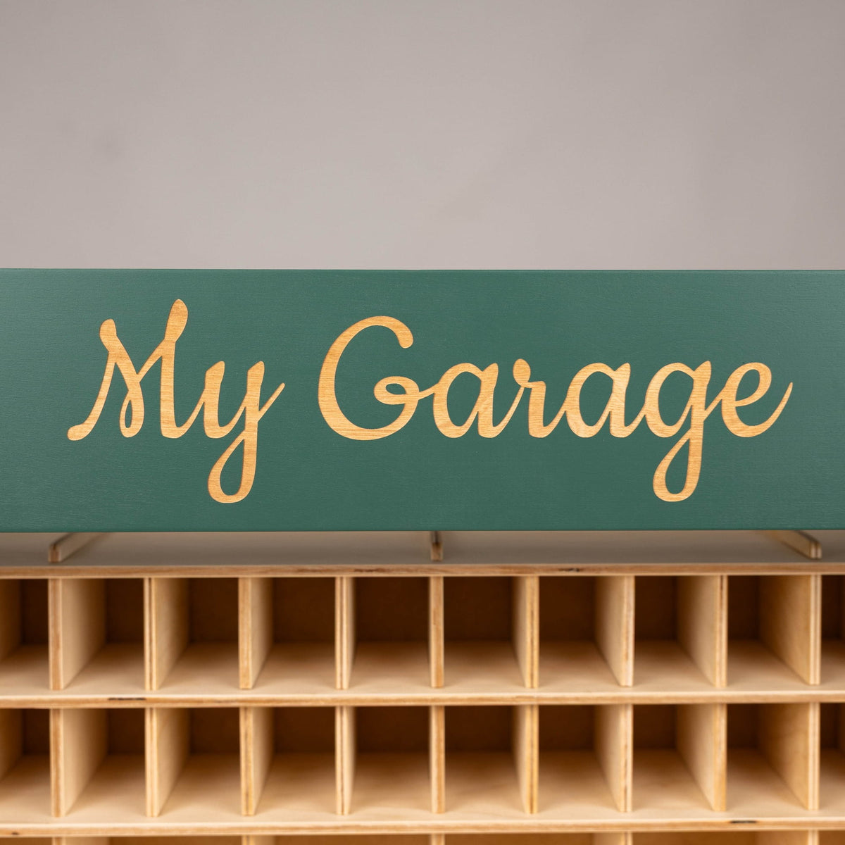 Holz-Parkgarage für Kinder - Grün