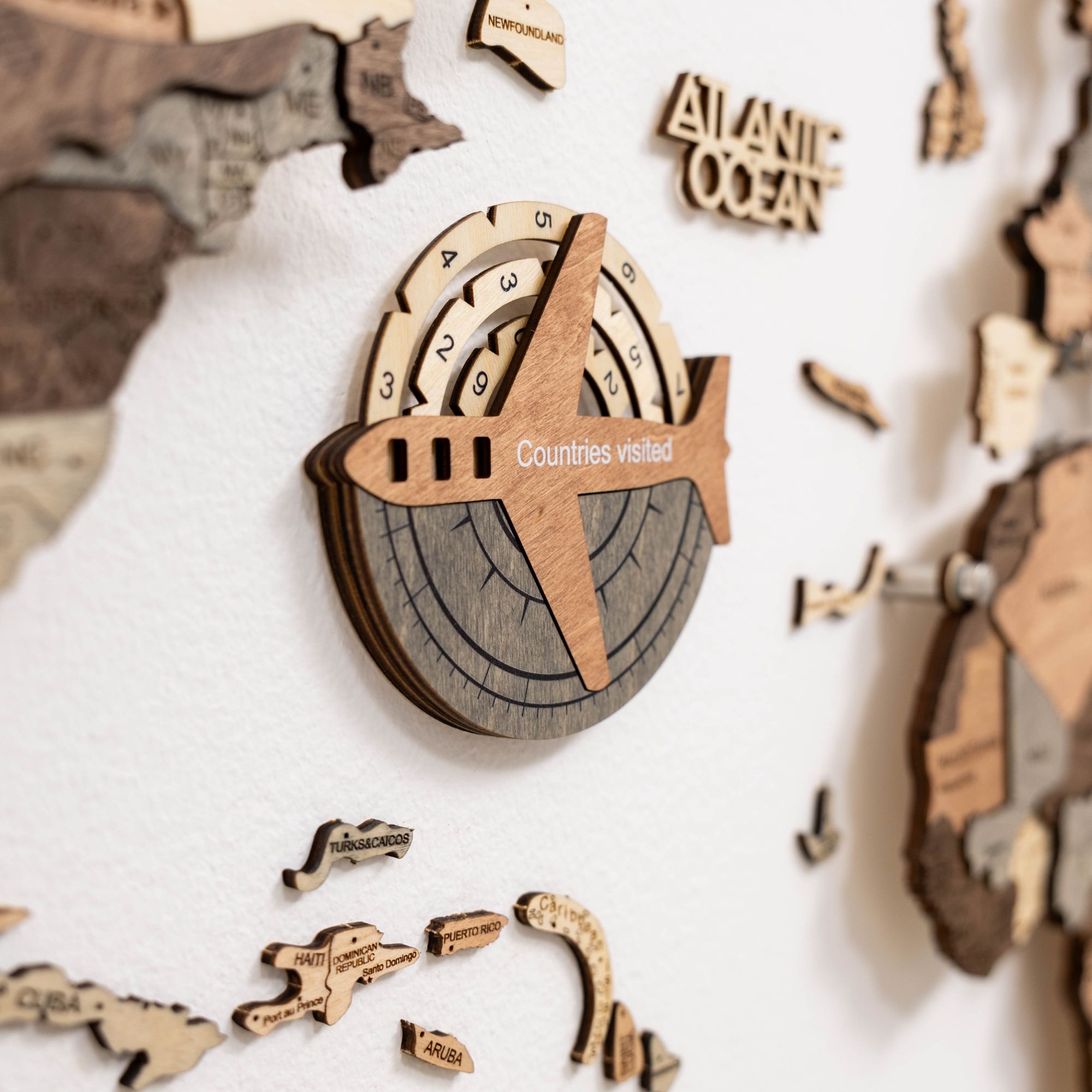smokey finish wood map