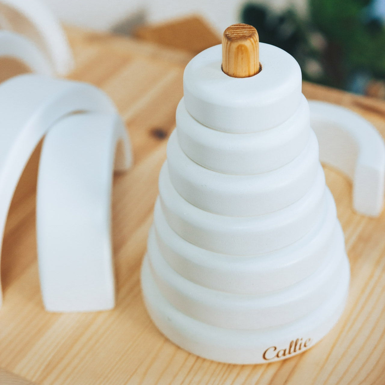 wooden stacker ring