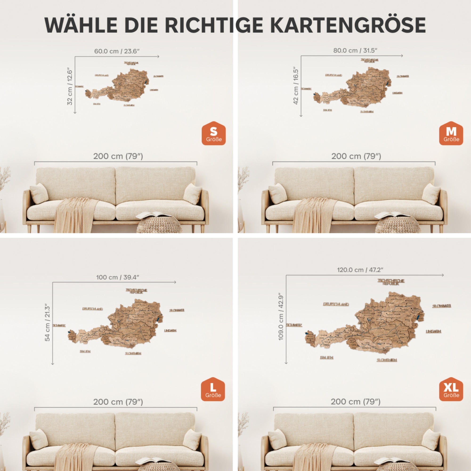 3D Austria Wood Map Terra