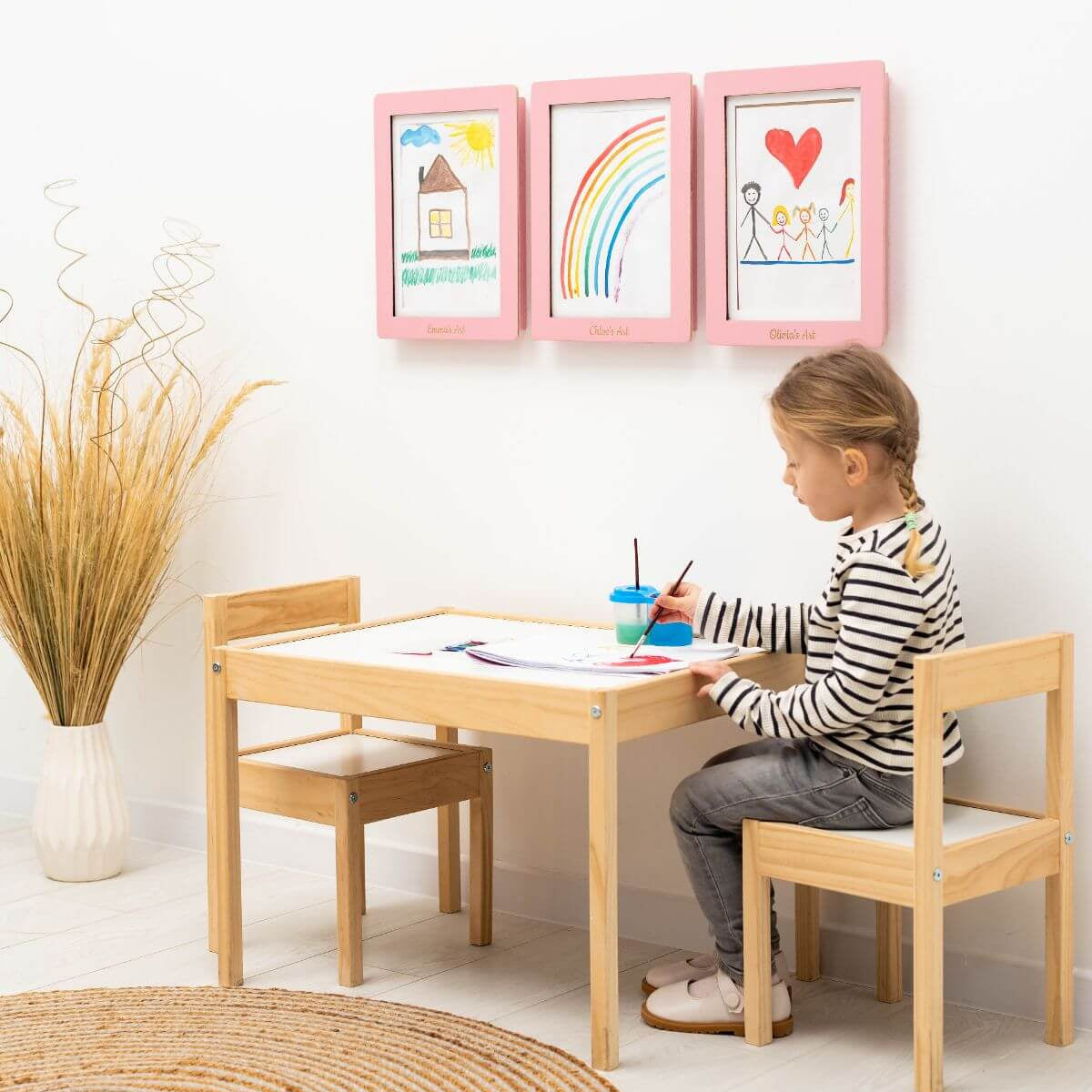 changeable art frame pink
