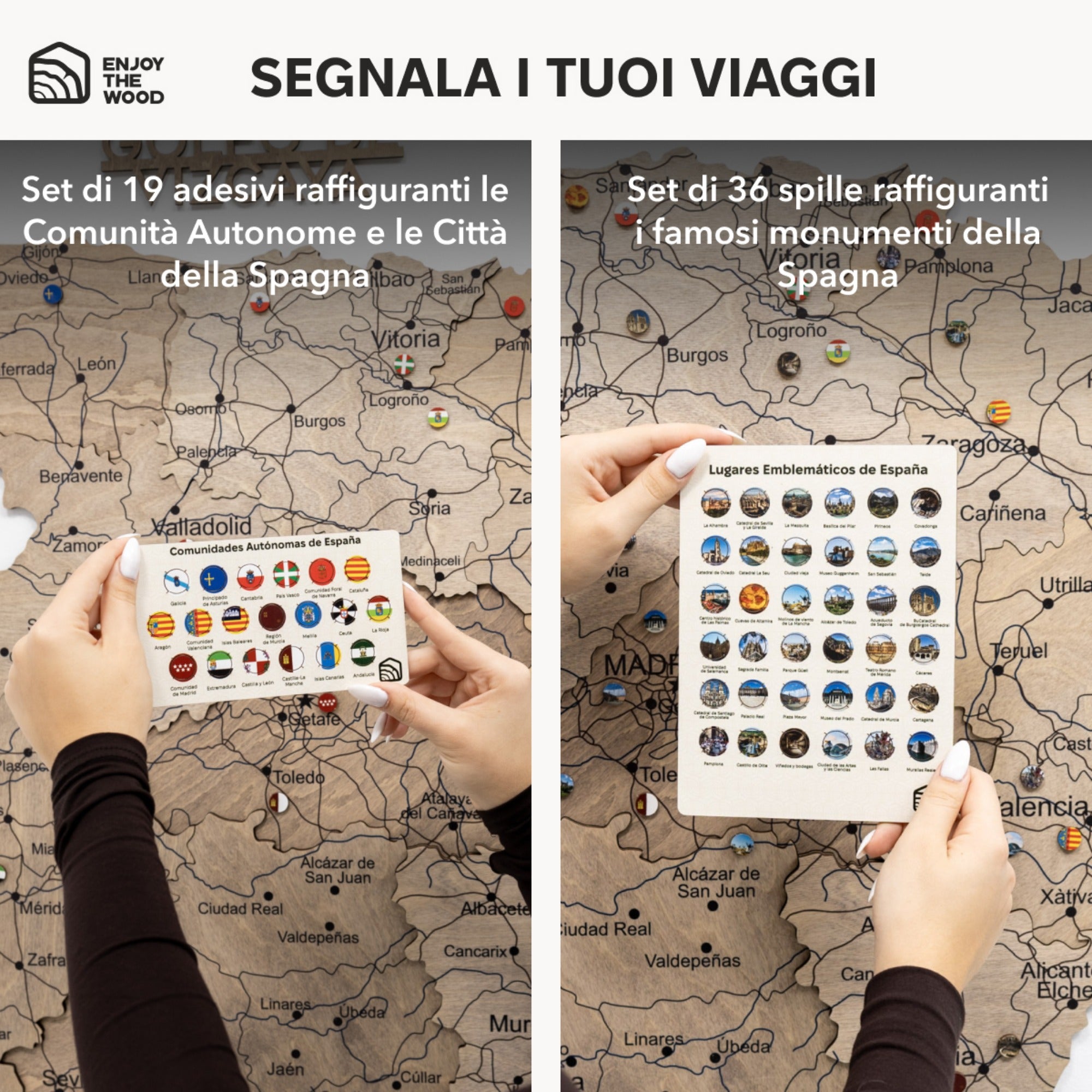 3D Spanienkarte aus Holz – Terra