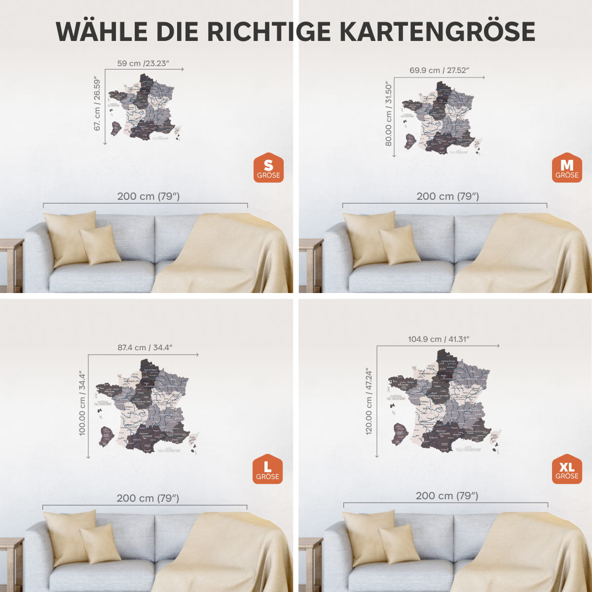 Holzkarte Frankreich – Nordik