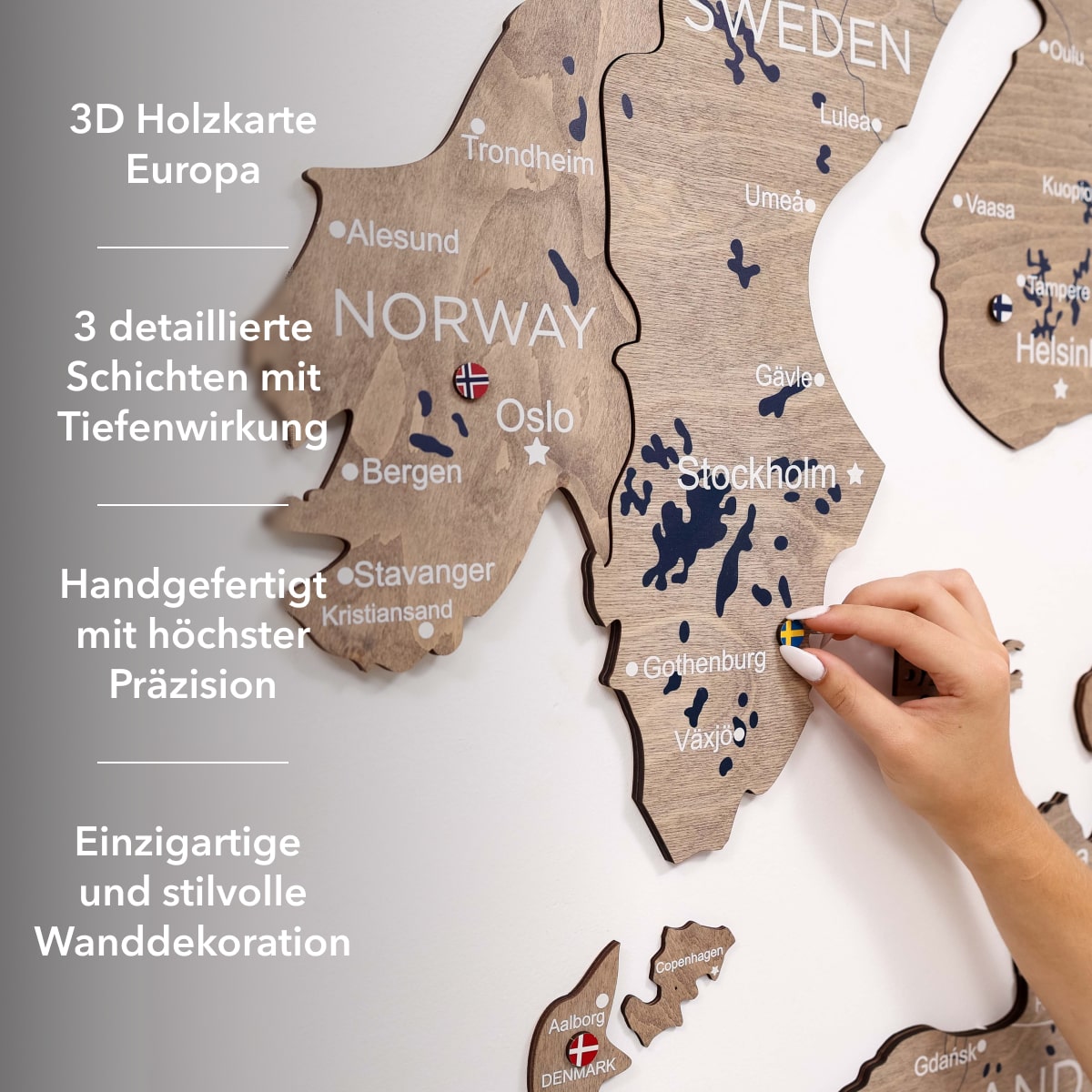 Europa Holzkarte Terra