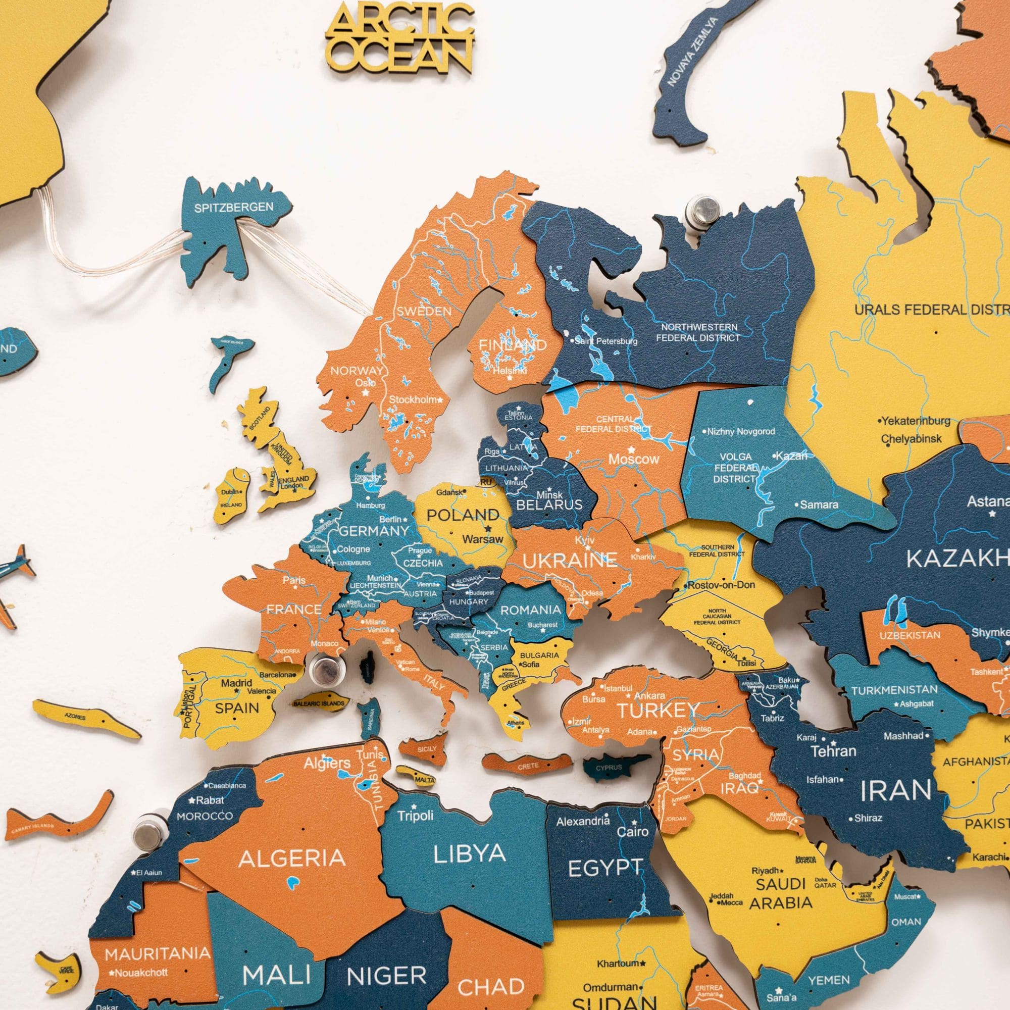 Map of Europe and parts of Asia with country names labeled, on a white background.