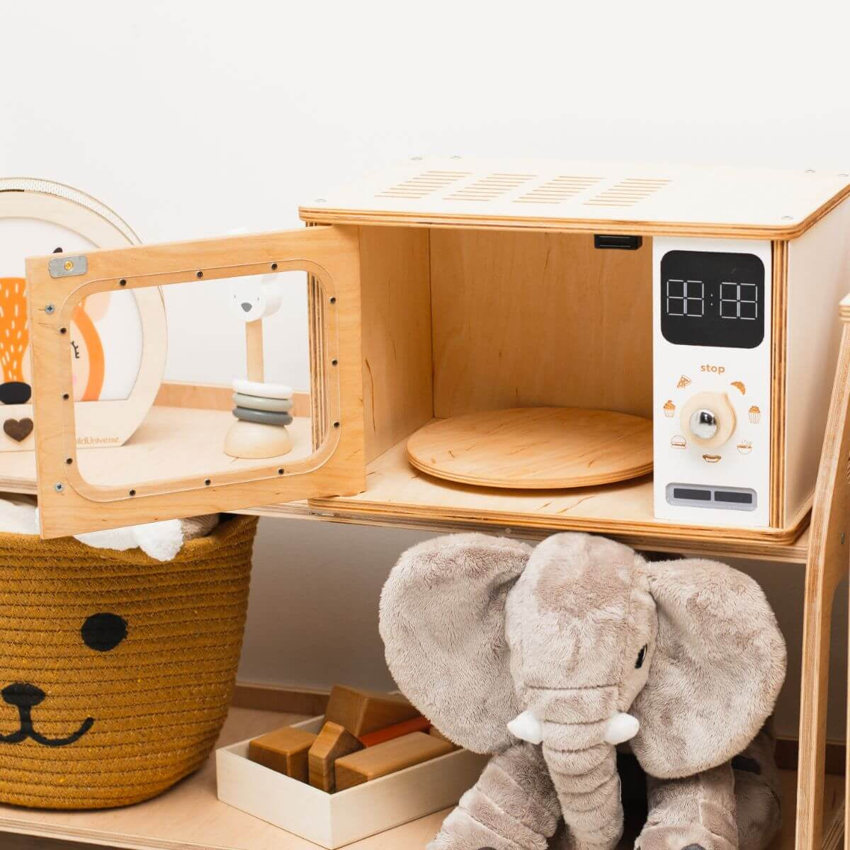 microwave wooden toy