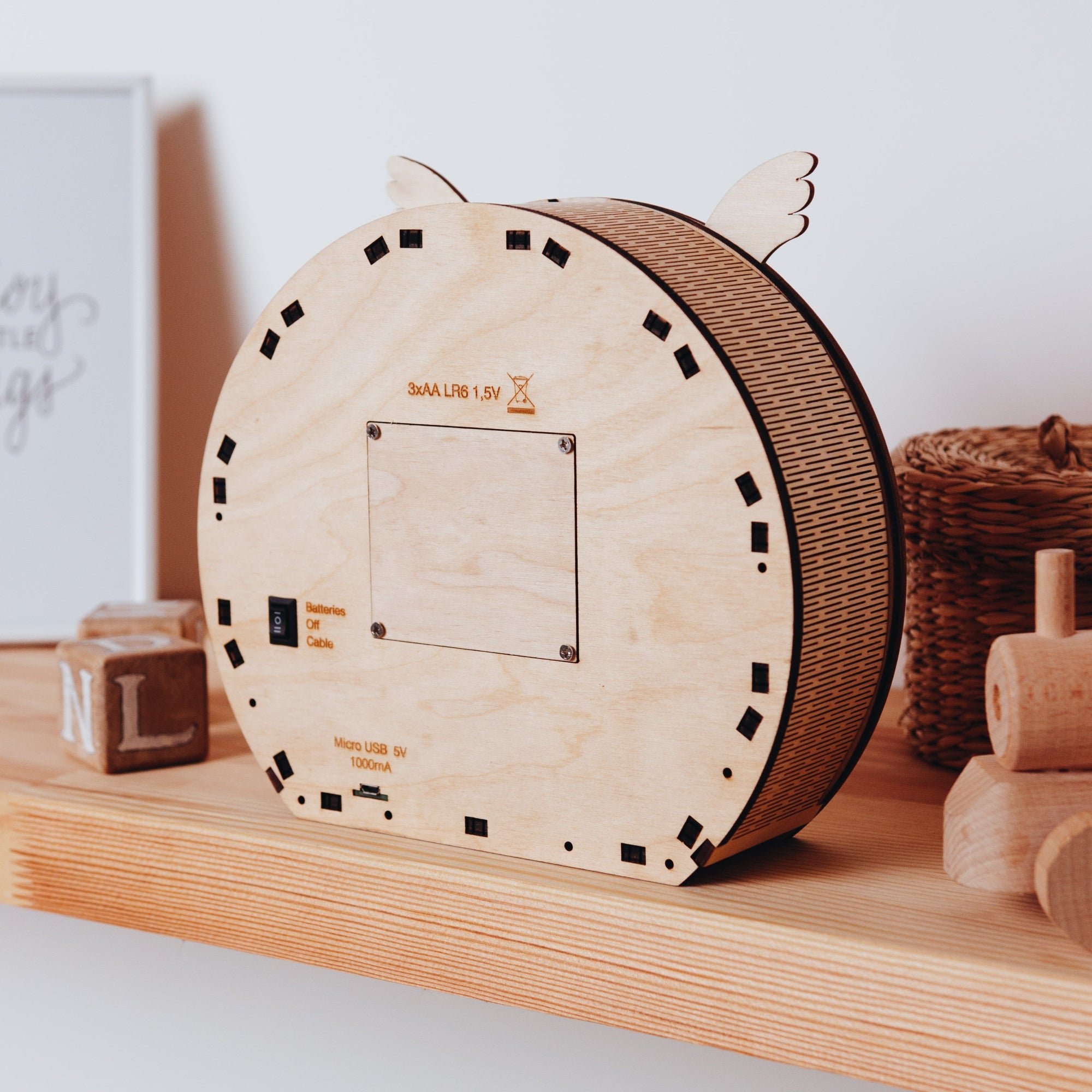 wooden kids night light