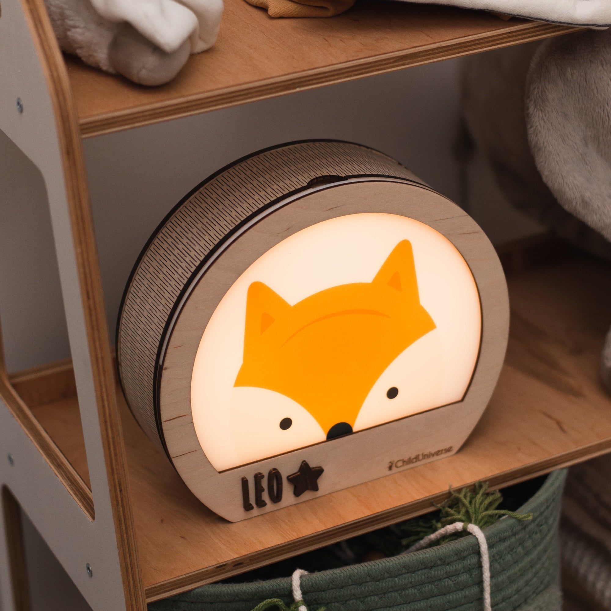 wood night light