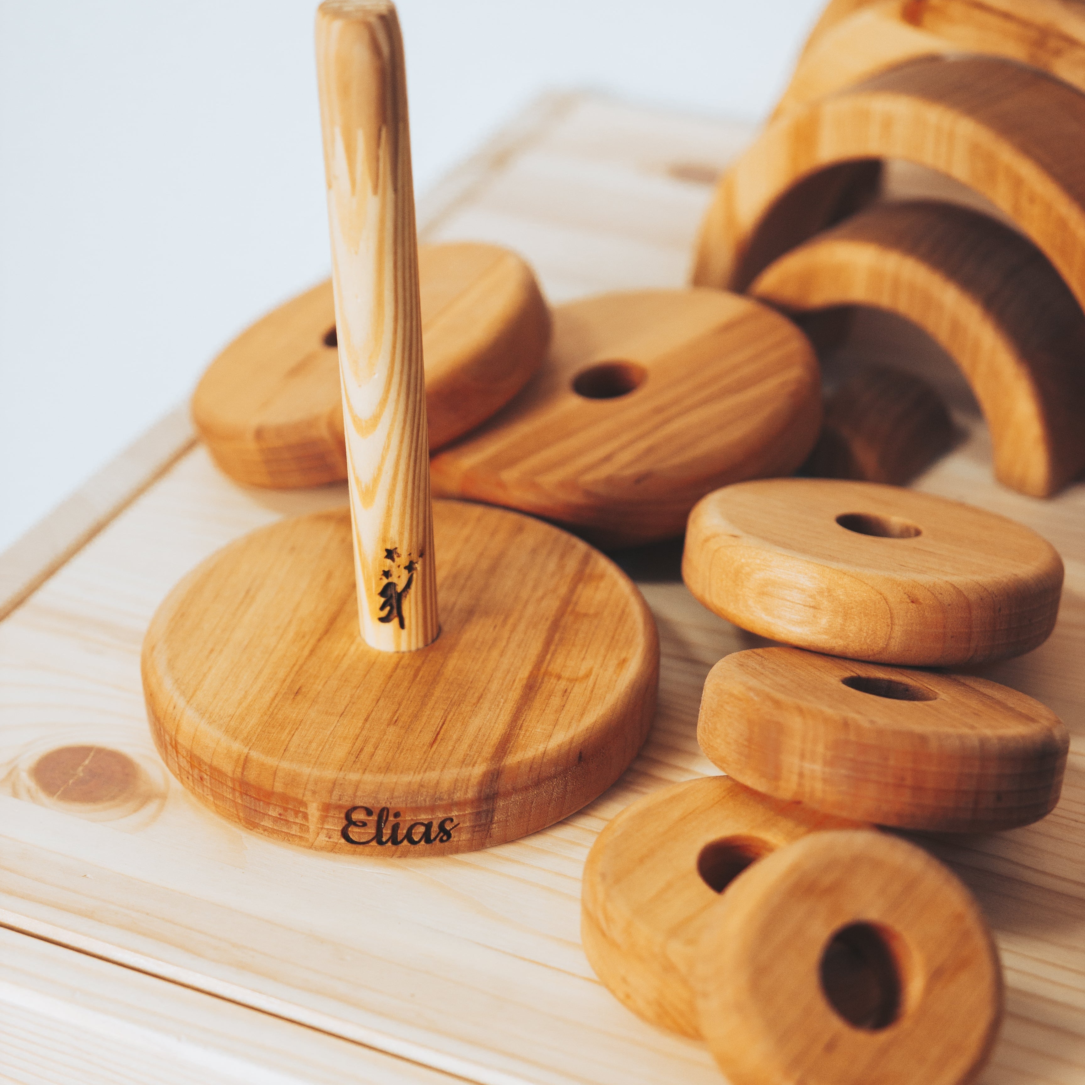 wooden stacker