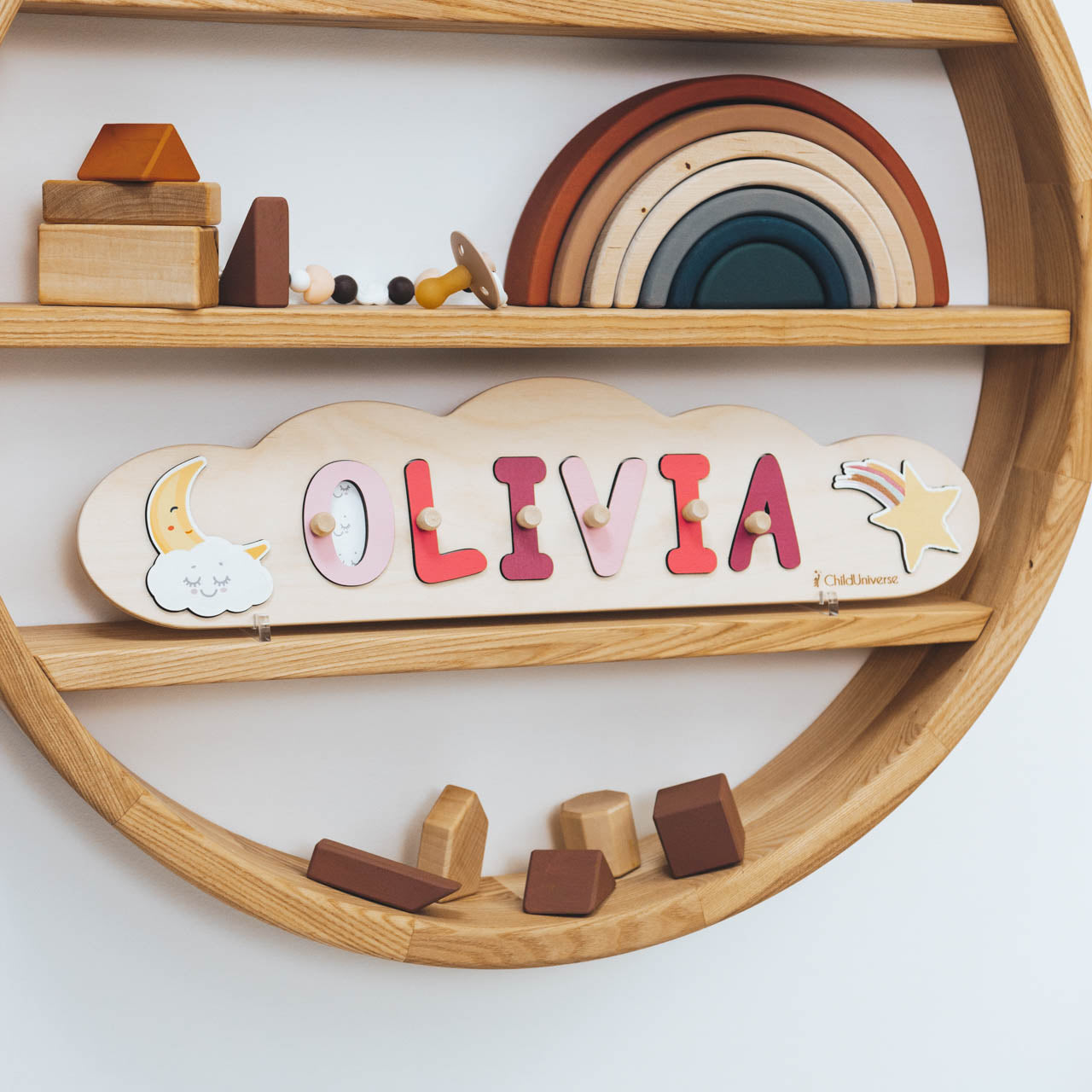 name cloud wooden puzzle