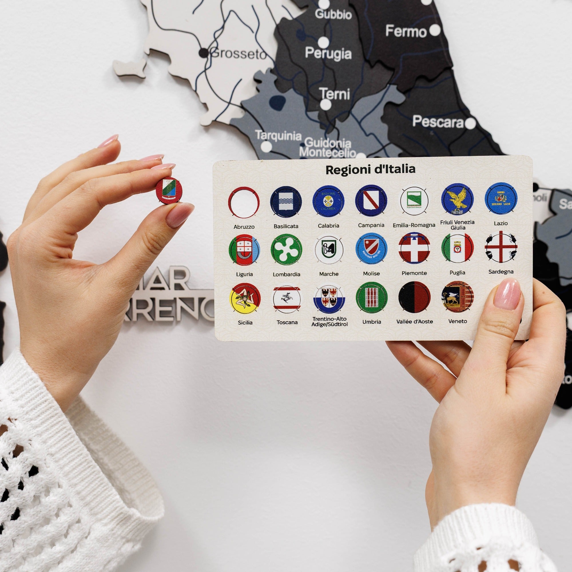 3D Italienkarte aus Holz – Nordik