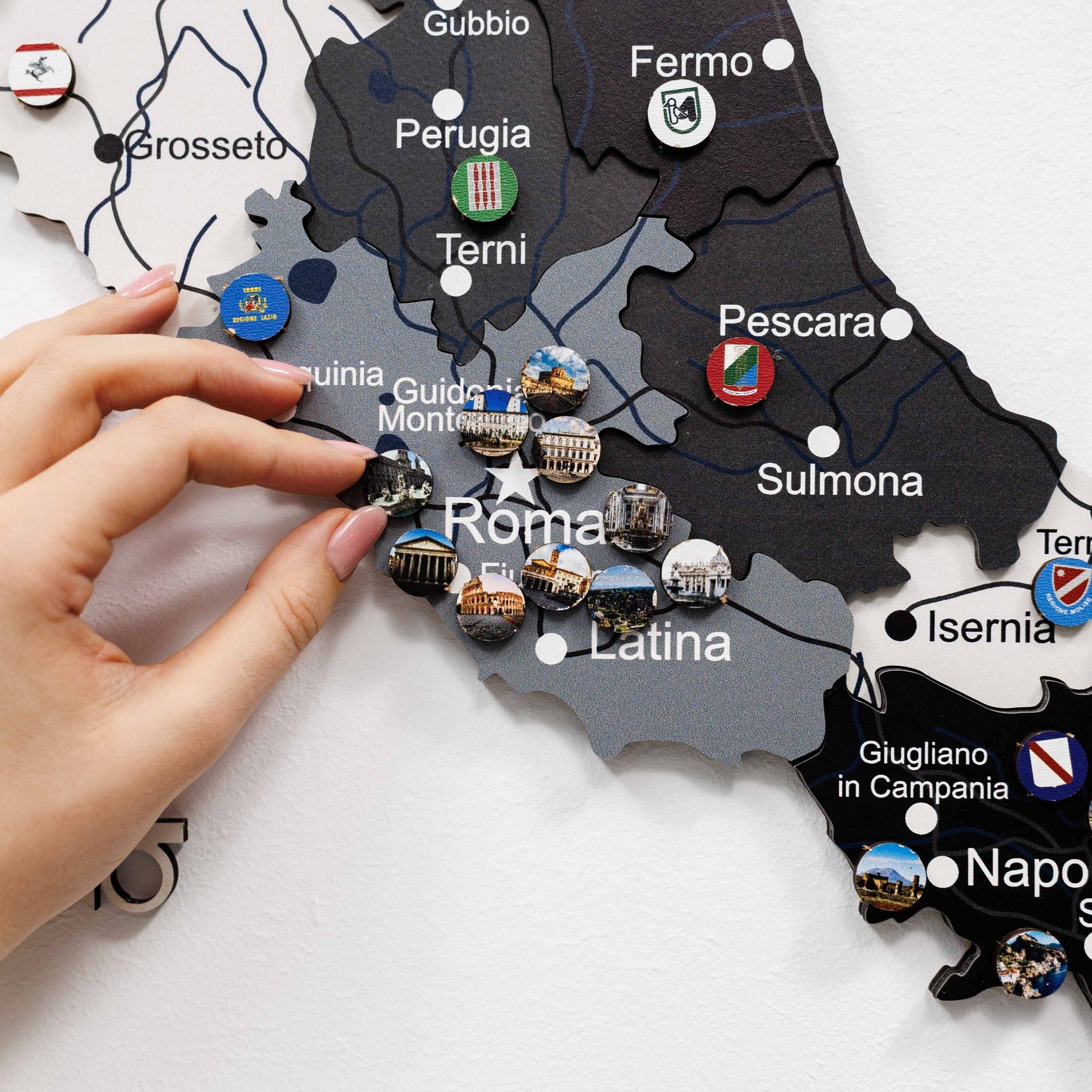 3D Italienkarte aus Holz – Nordik