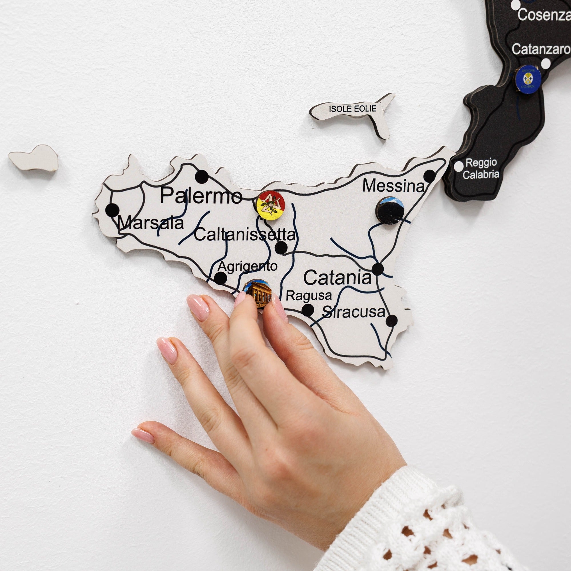 3D Italienkarte aus Holz – Nordik