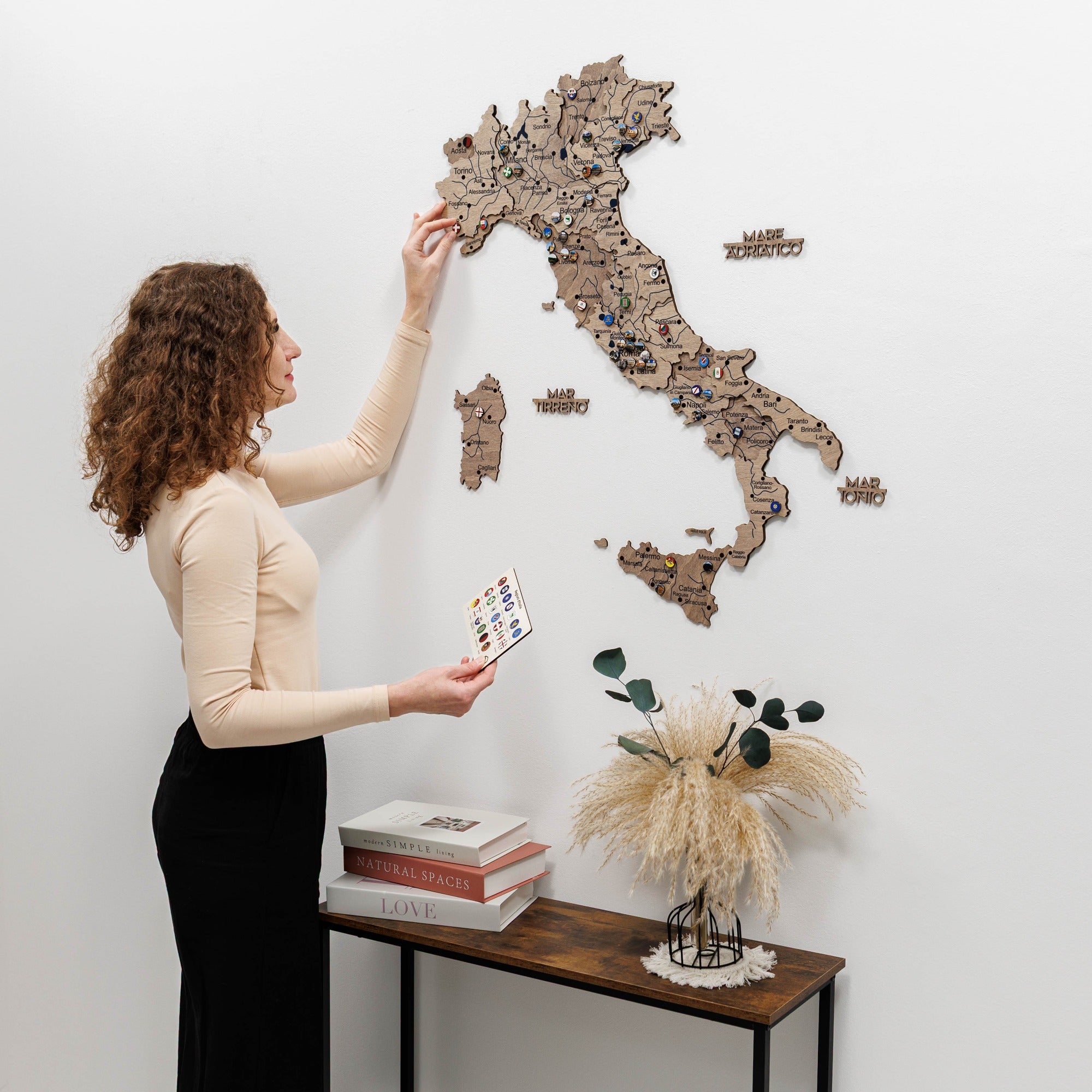 3D Wooden Map of Italy – Terra