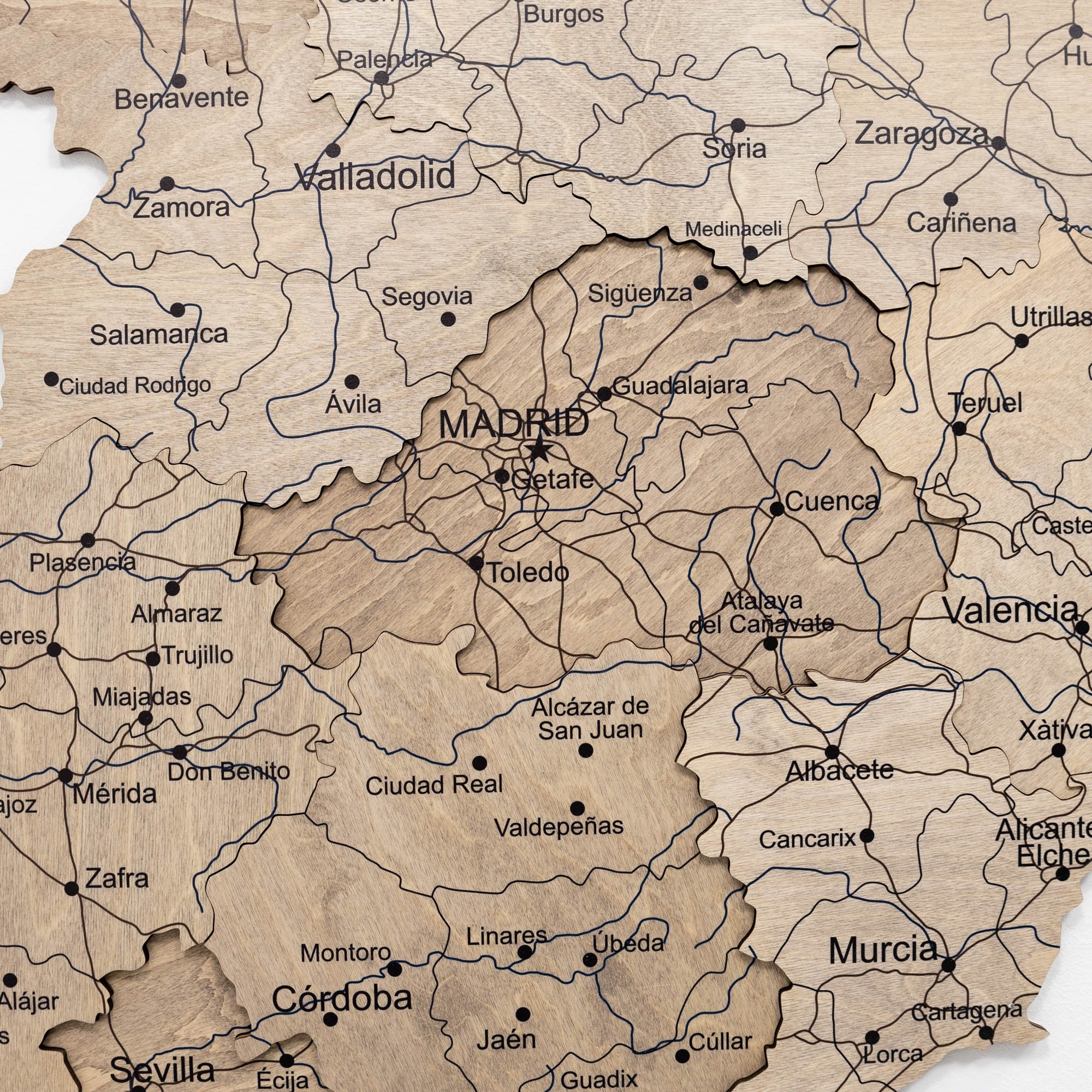 3D Wooden Map of Spain – Terra
