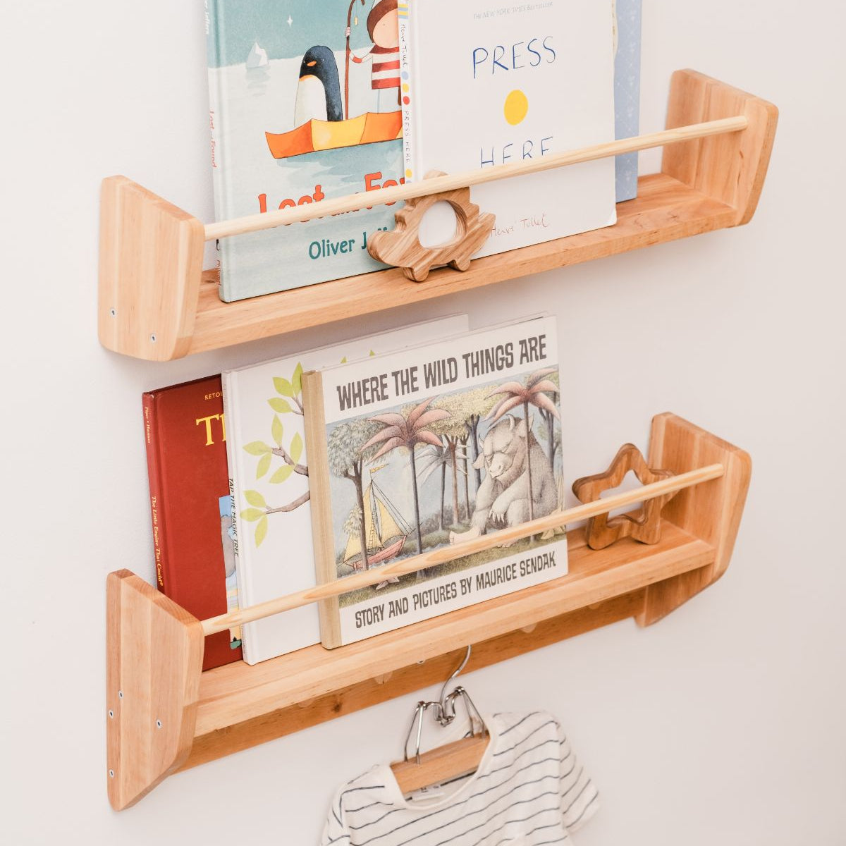 shelf toys with hooks