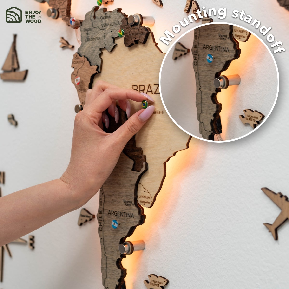 LED map decor