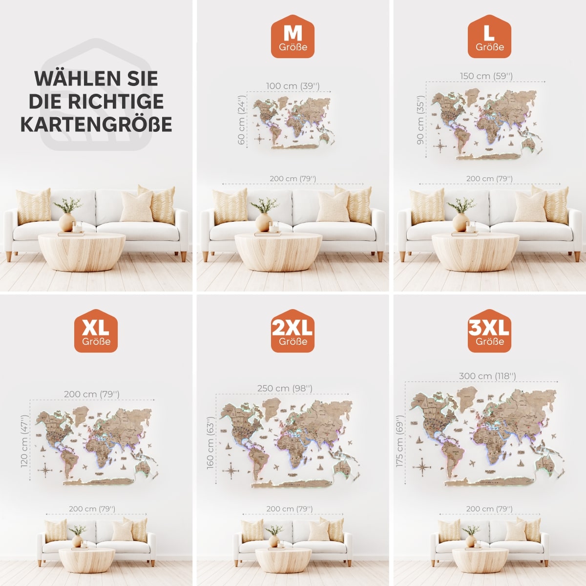 World map with colorful lighting on a dark background