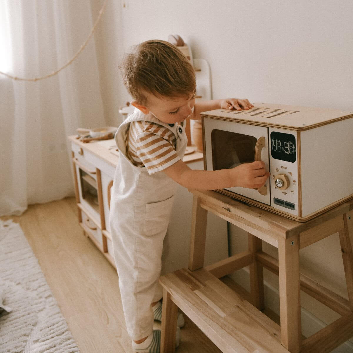 wooden microwave
