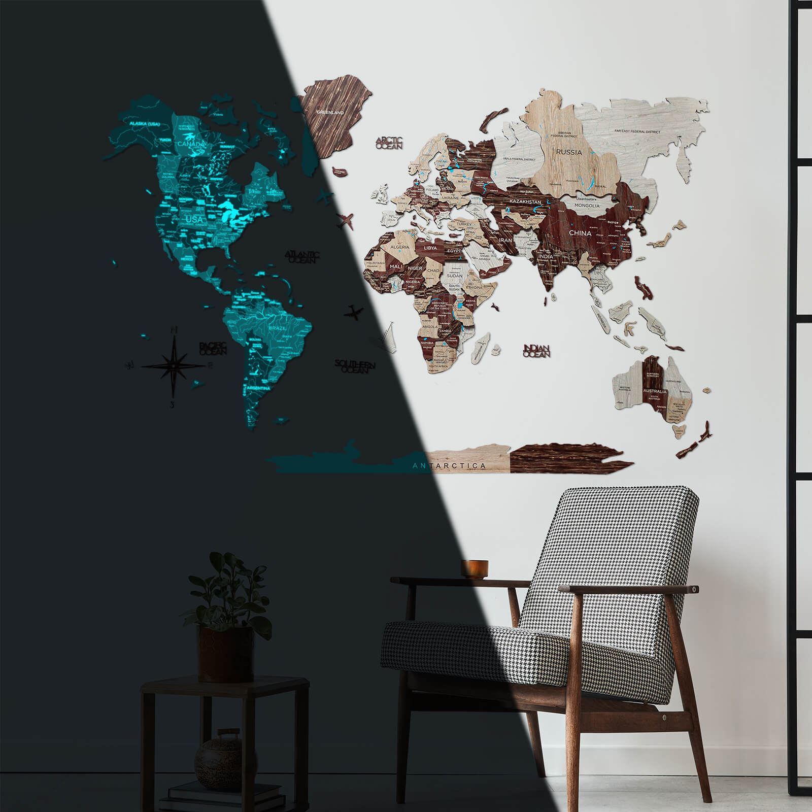 magnetisch weltkarte