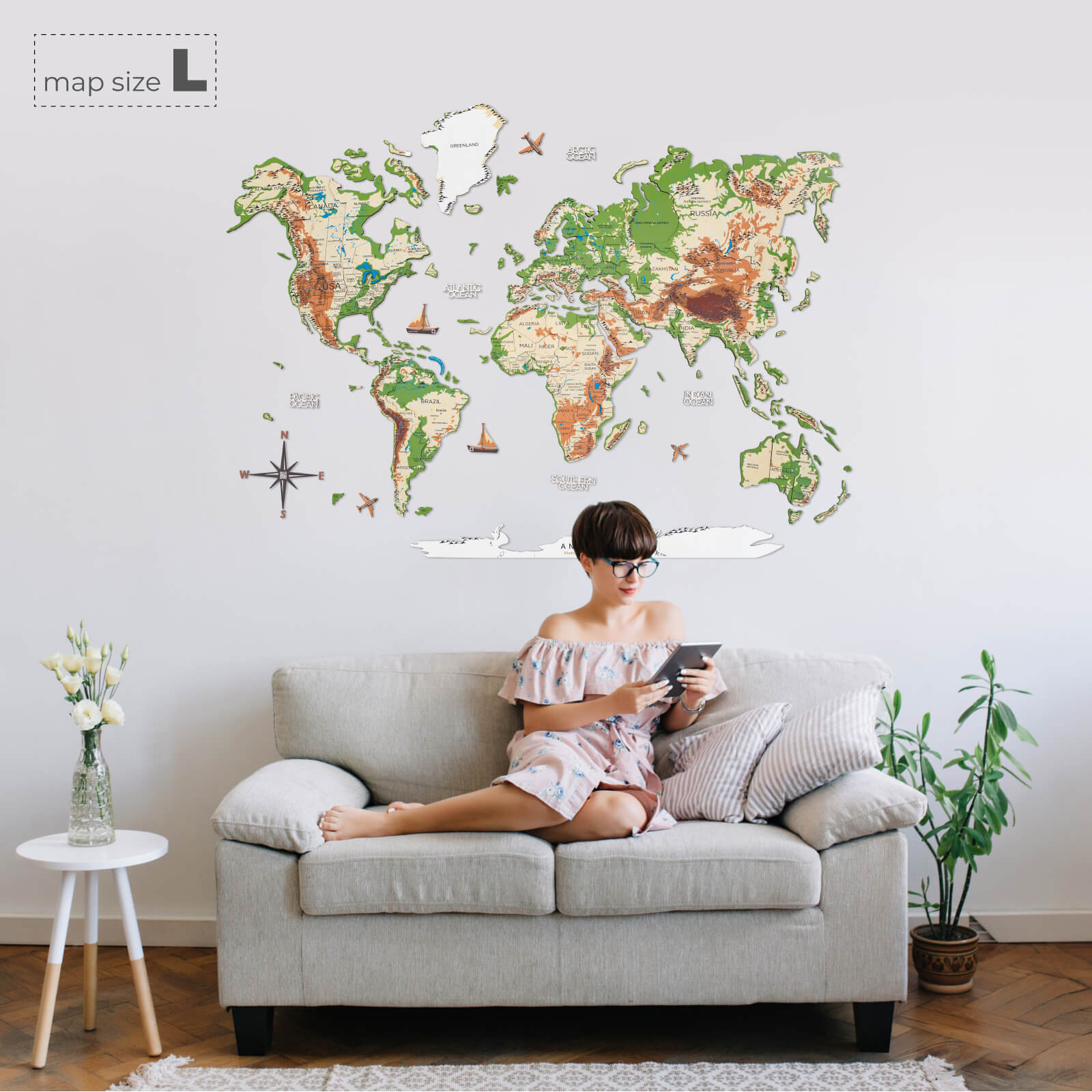 physical luminous map