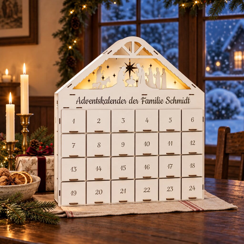 Adventskalender zum Befüllen - Weiß