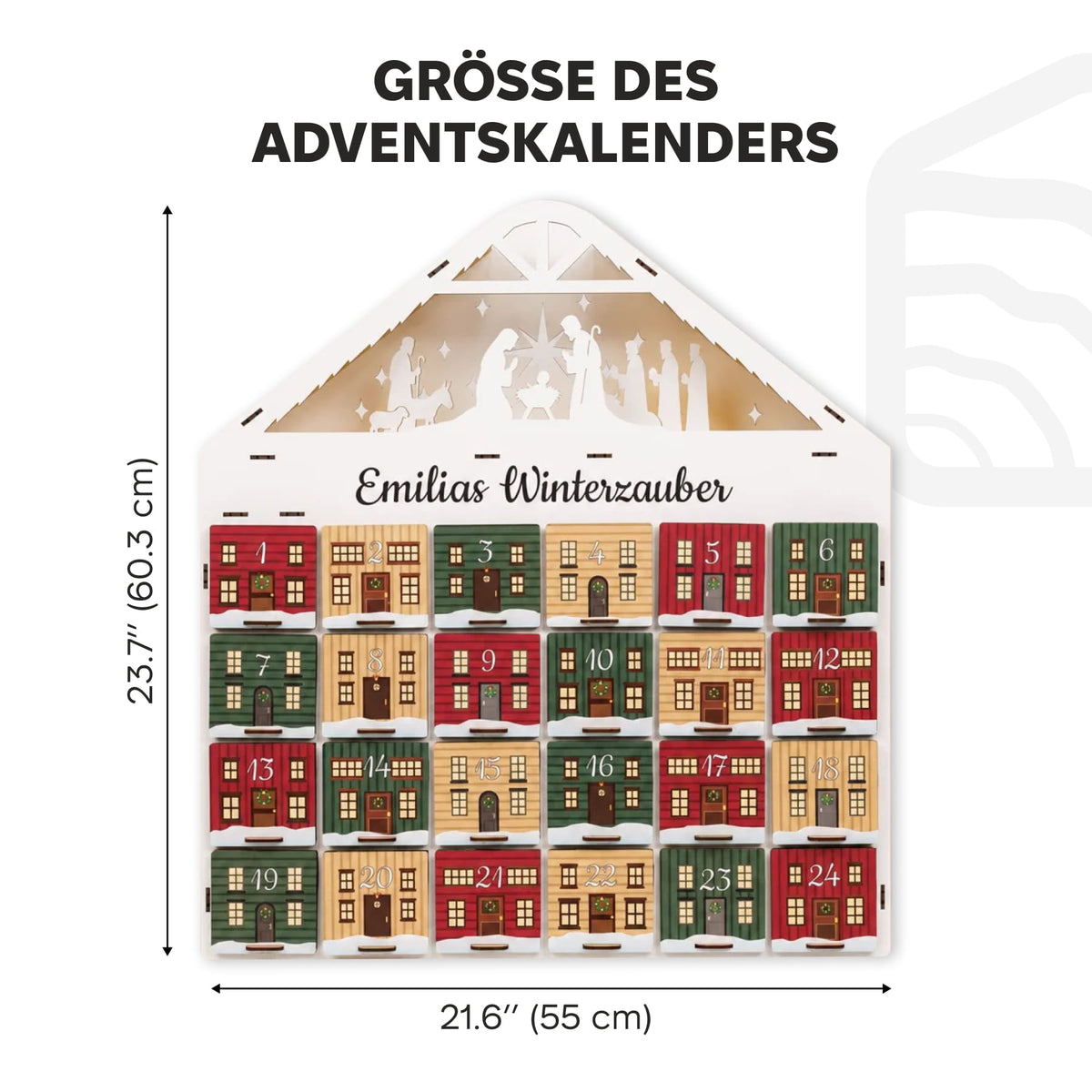 Adventskalender zum Befüllen - Bunt
