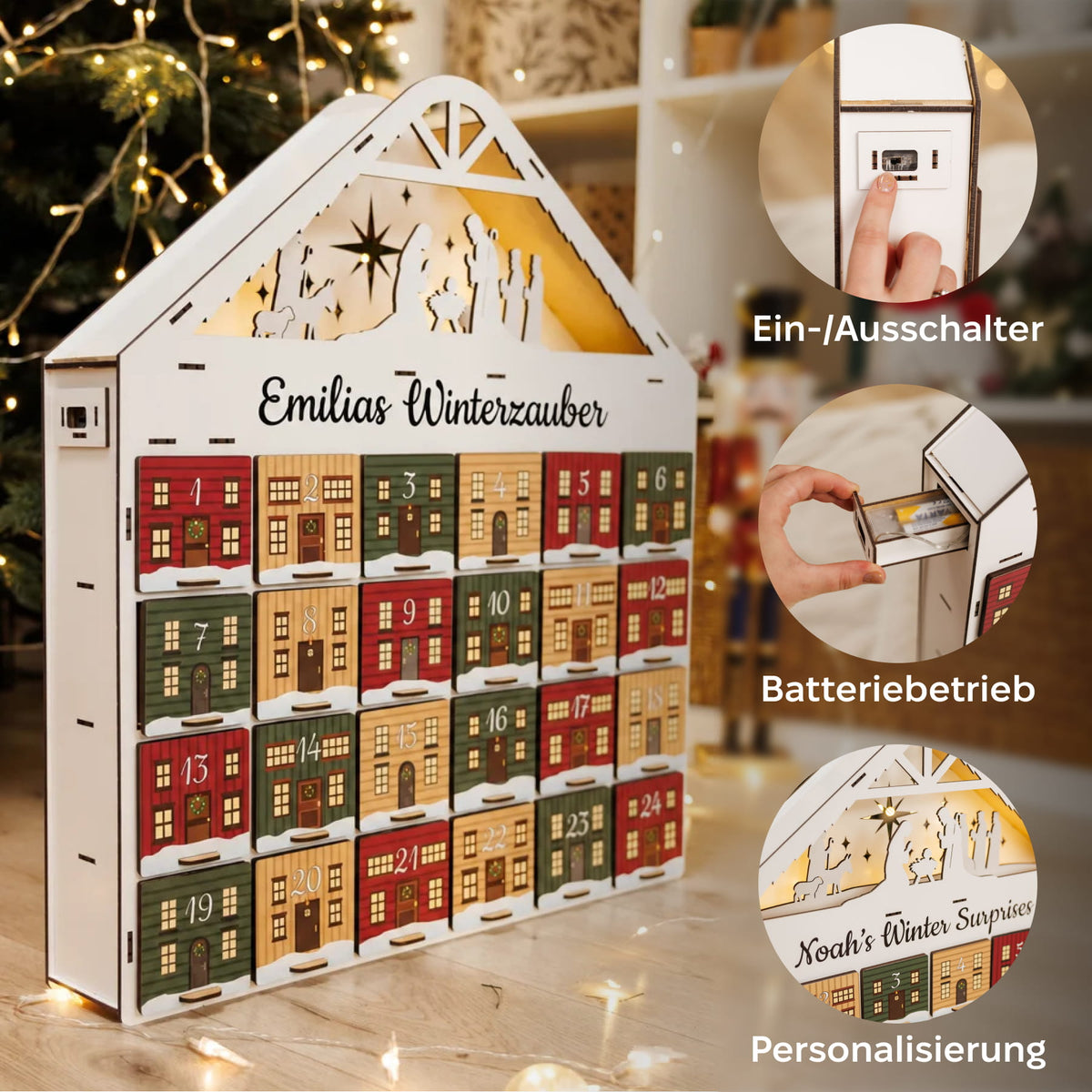 Adventskalender zum Befüllen - Bunt