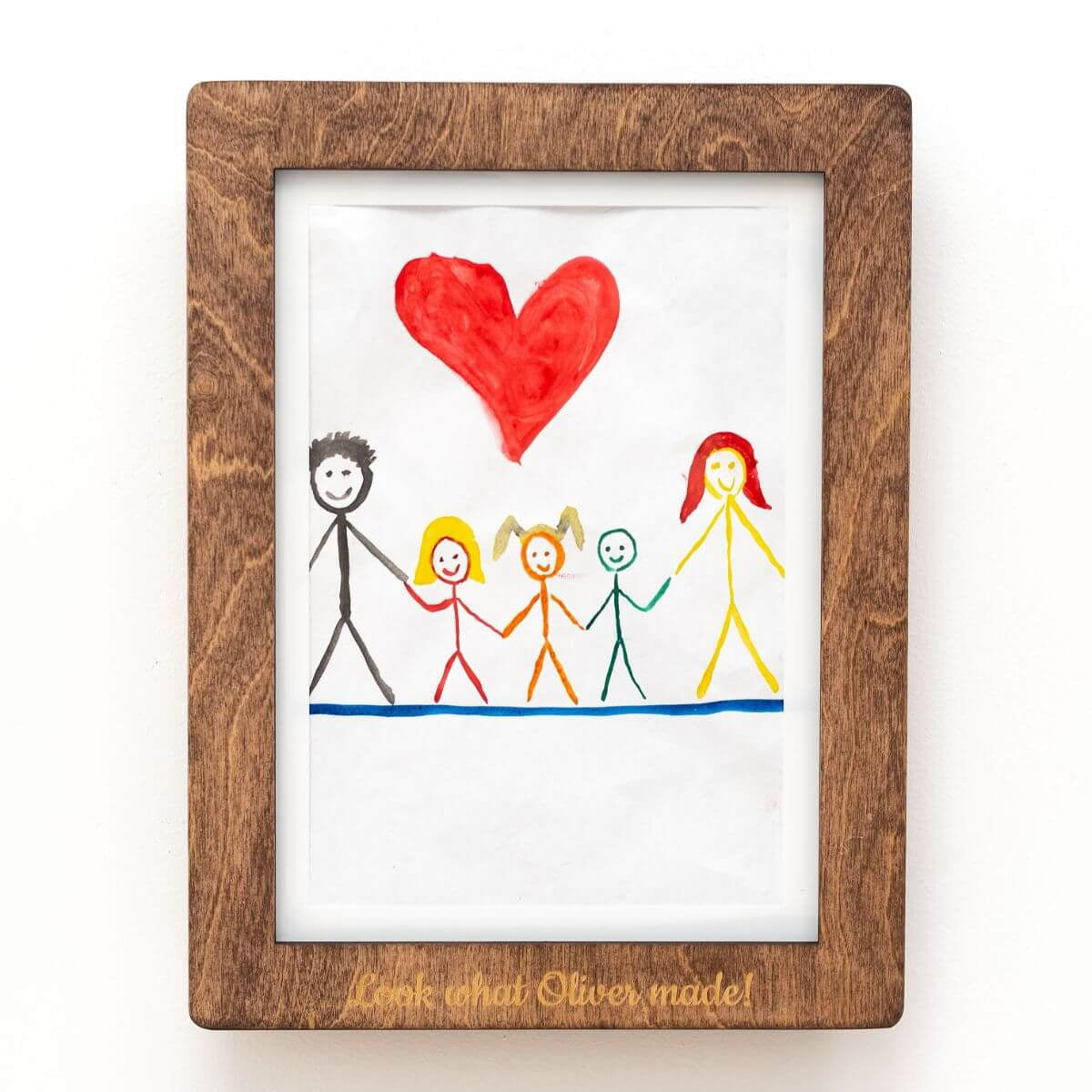 frame to display kids art made from wood