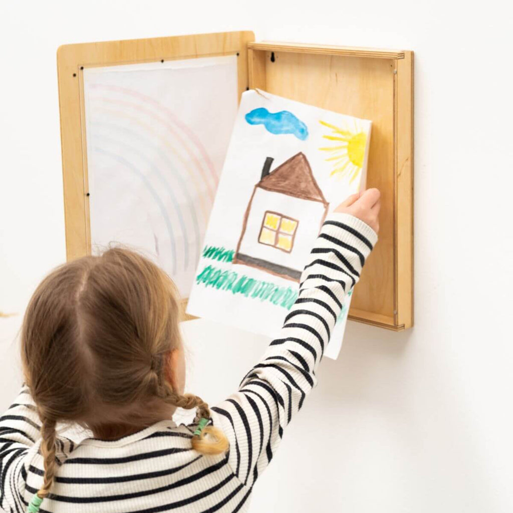 kinderzeichnungen aufbewahren Wechselrahmen für Kinderzeichnungen