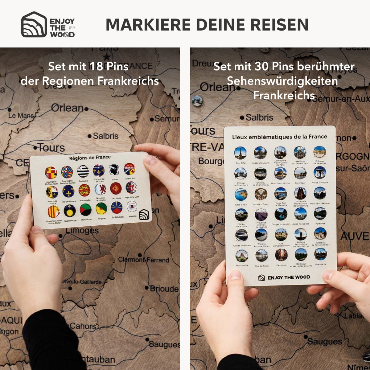 Holzkarte von Frankreich – Terra