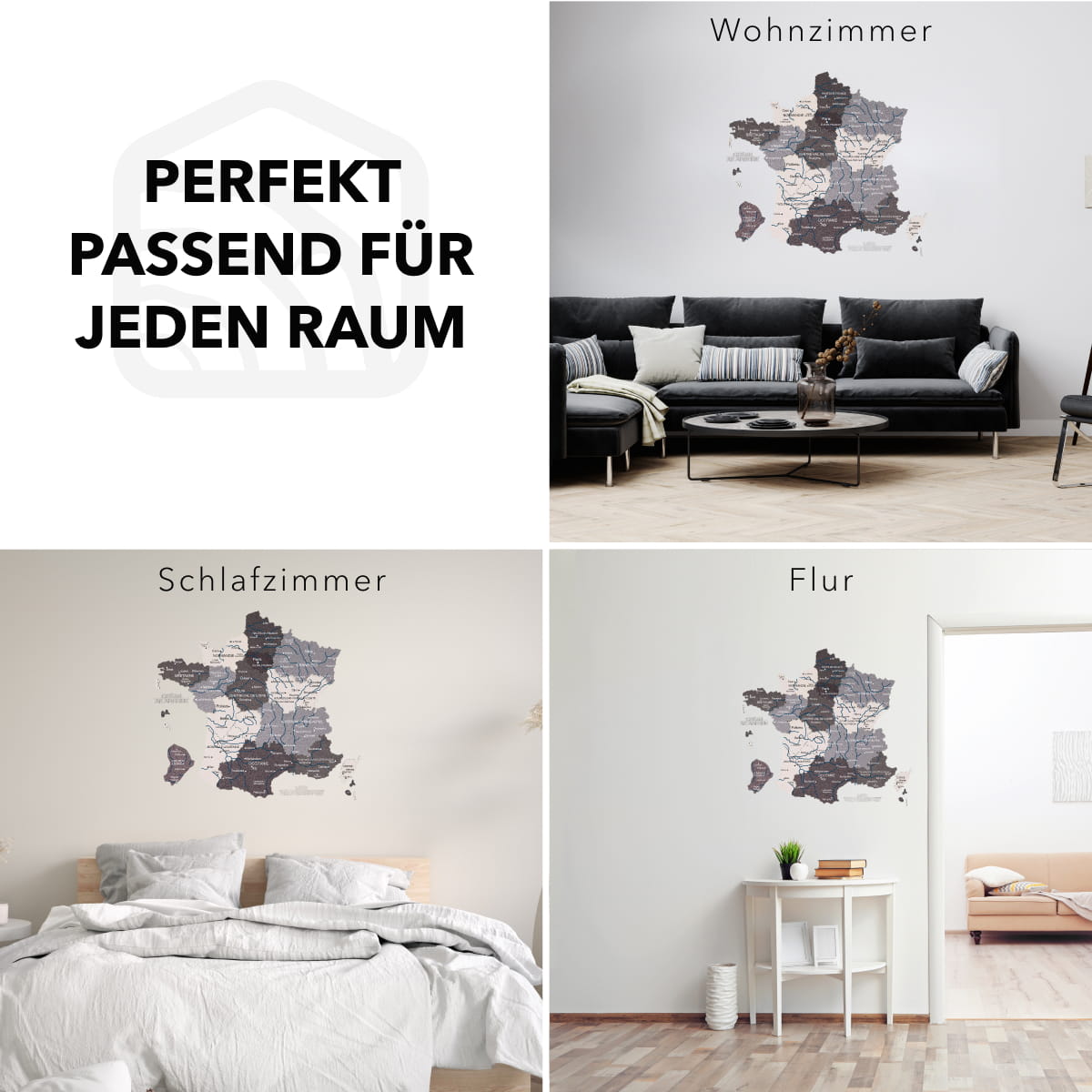 Holzkarte Frankreich – Nordik