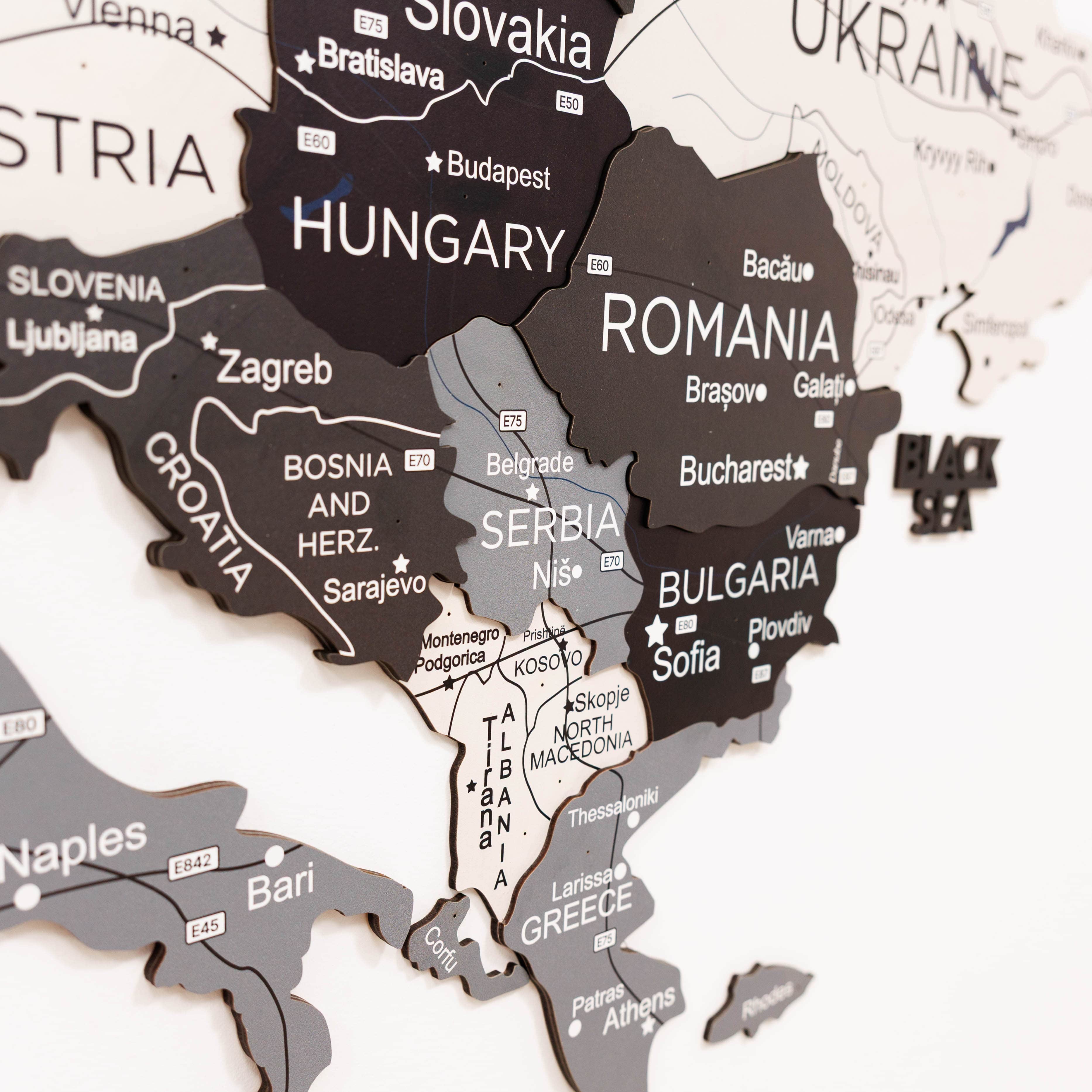  Europa Holzkarte Nordik