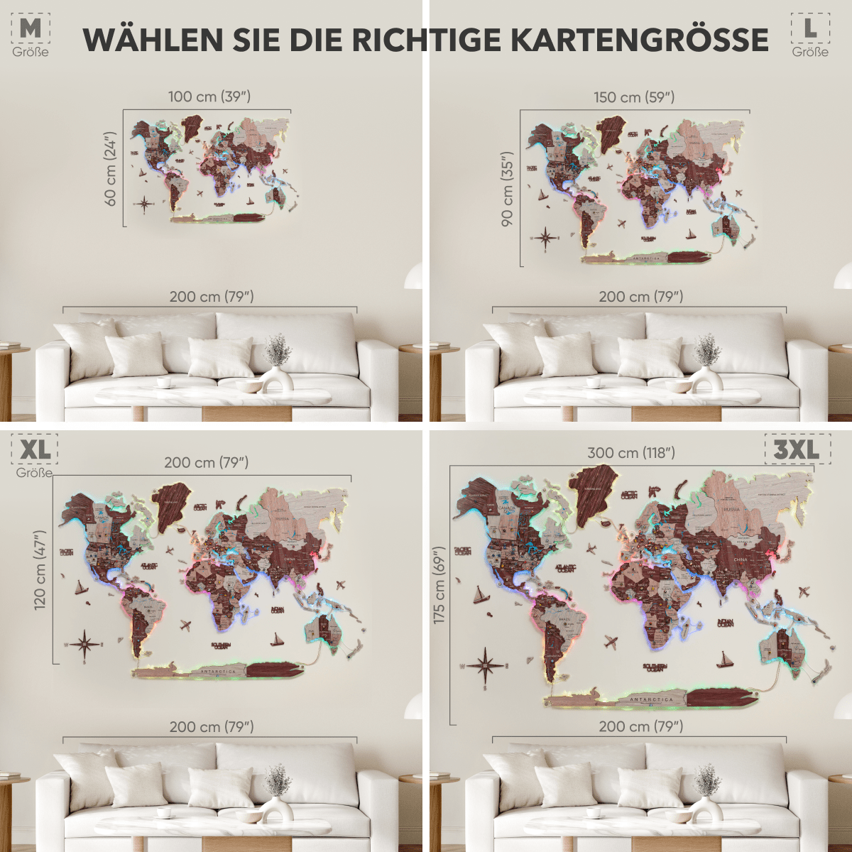 3d weltkarte holz