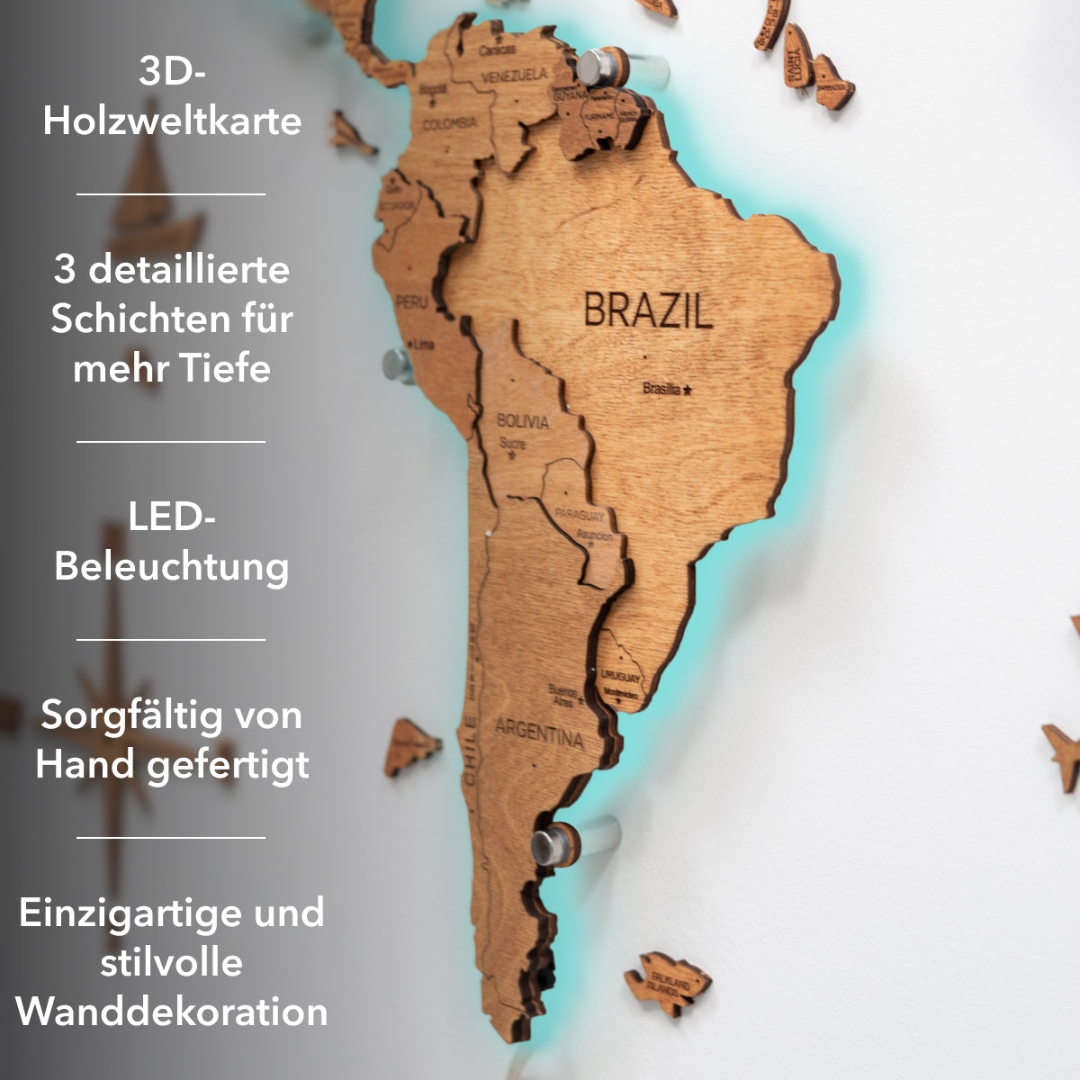 3d weltkarte holz