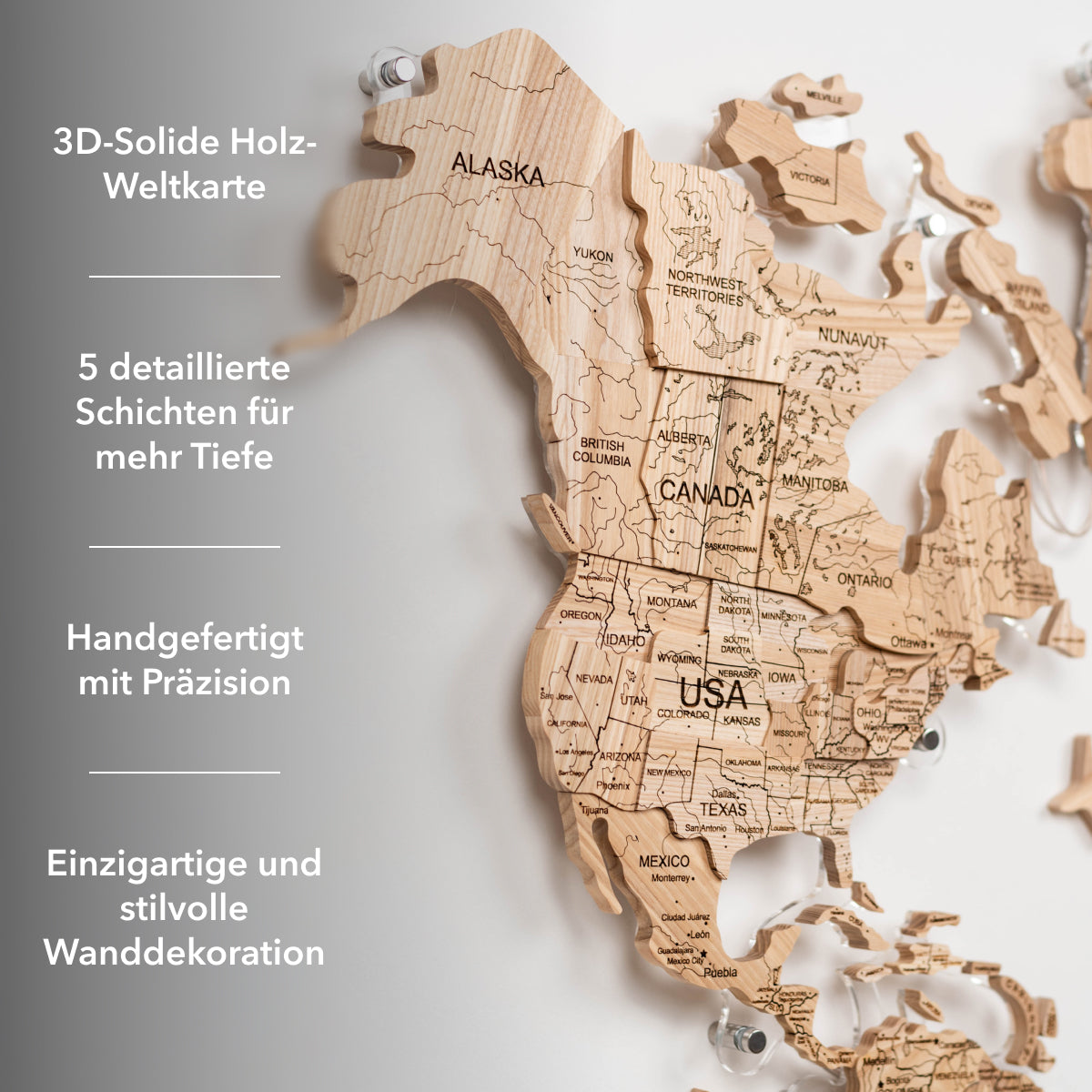 holz weltkarte 3d