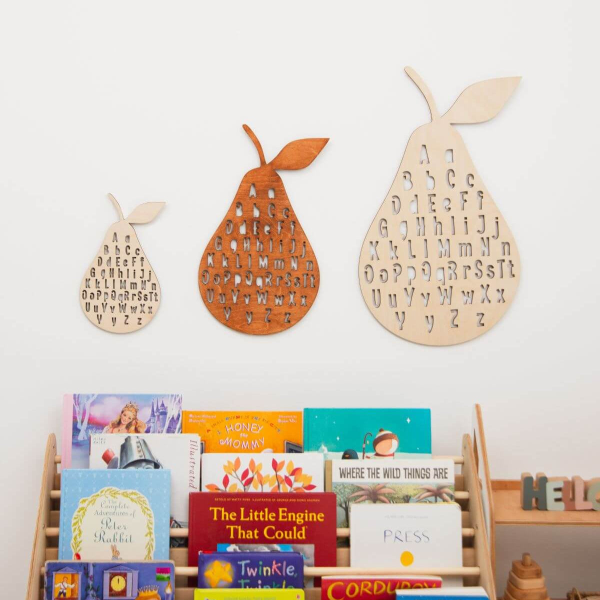 abc wooden  wall decor