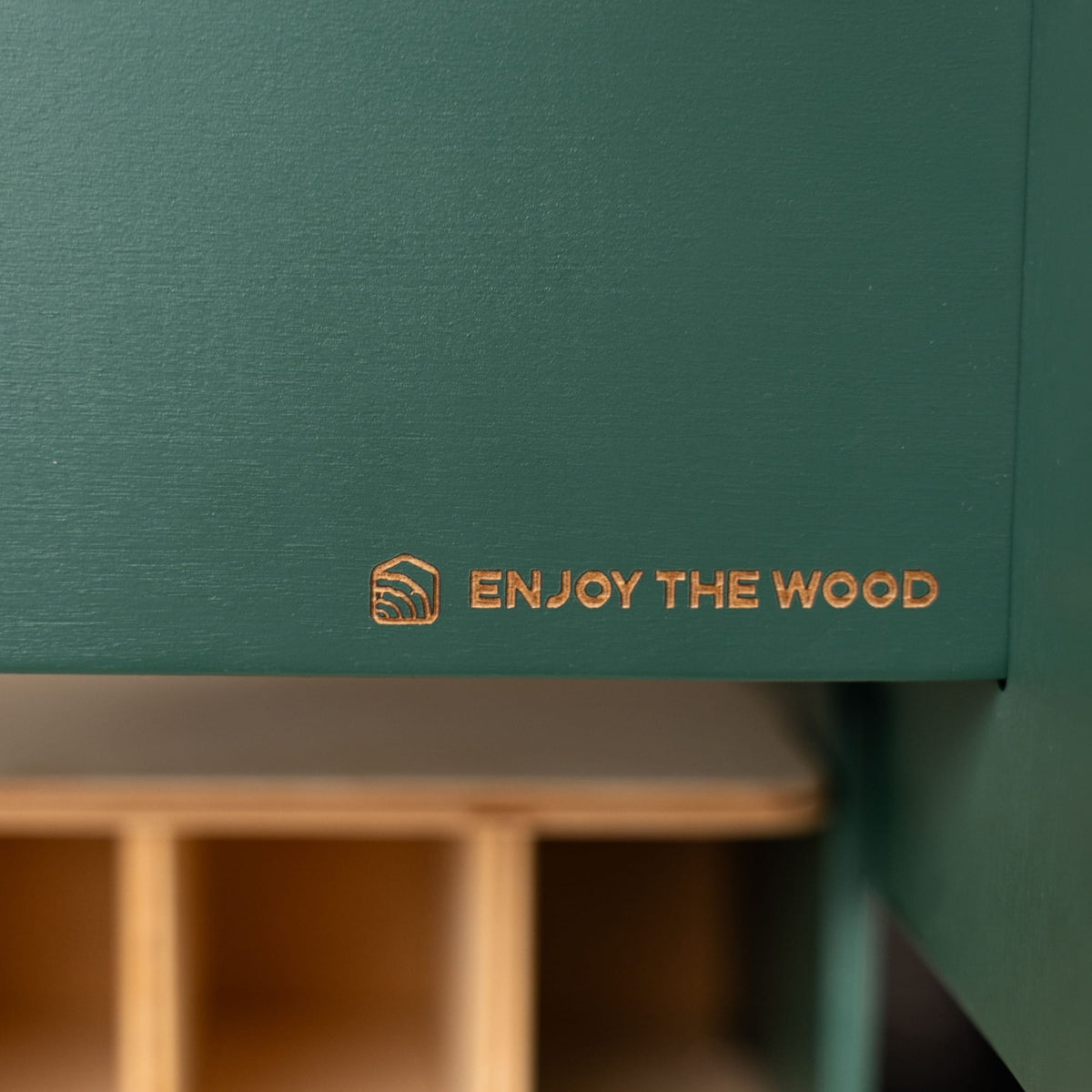 Holz-Parkgarage für Kinder - Grün