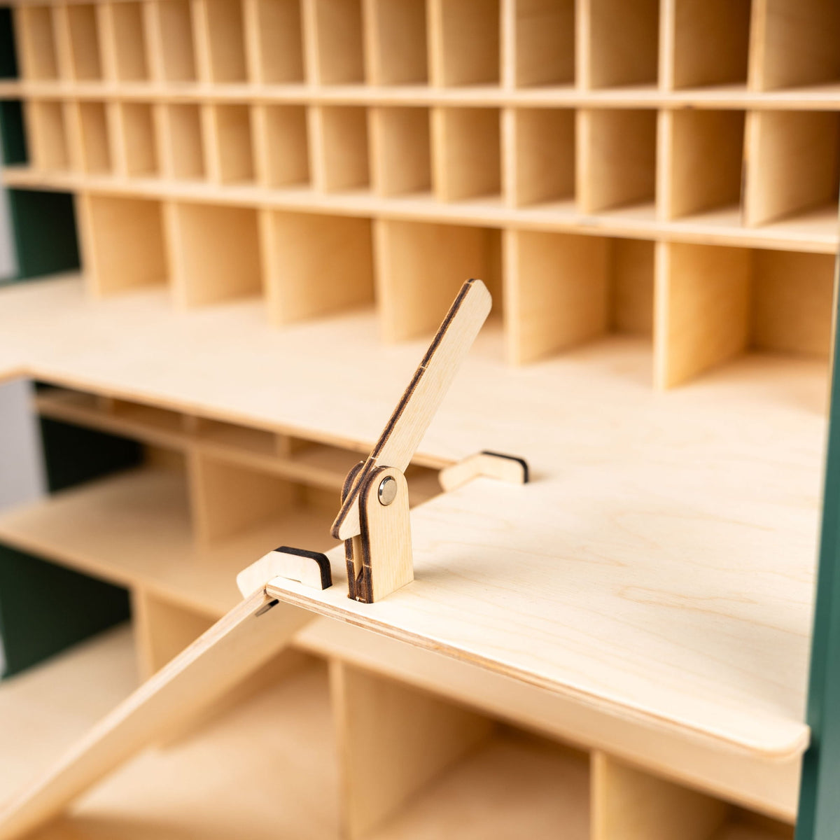 Holz-Parkgarage für Kinder - Grün