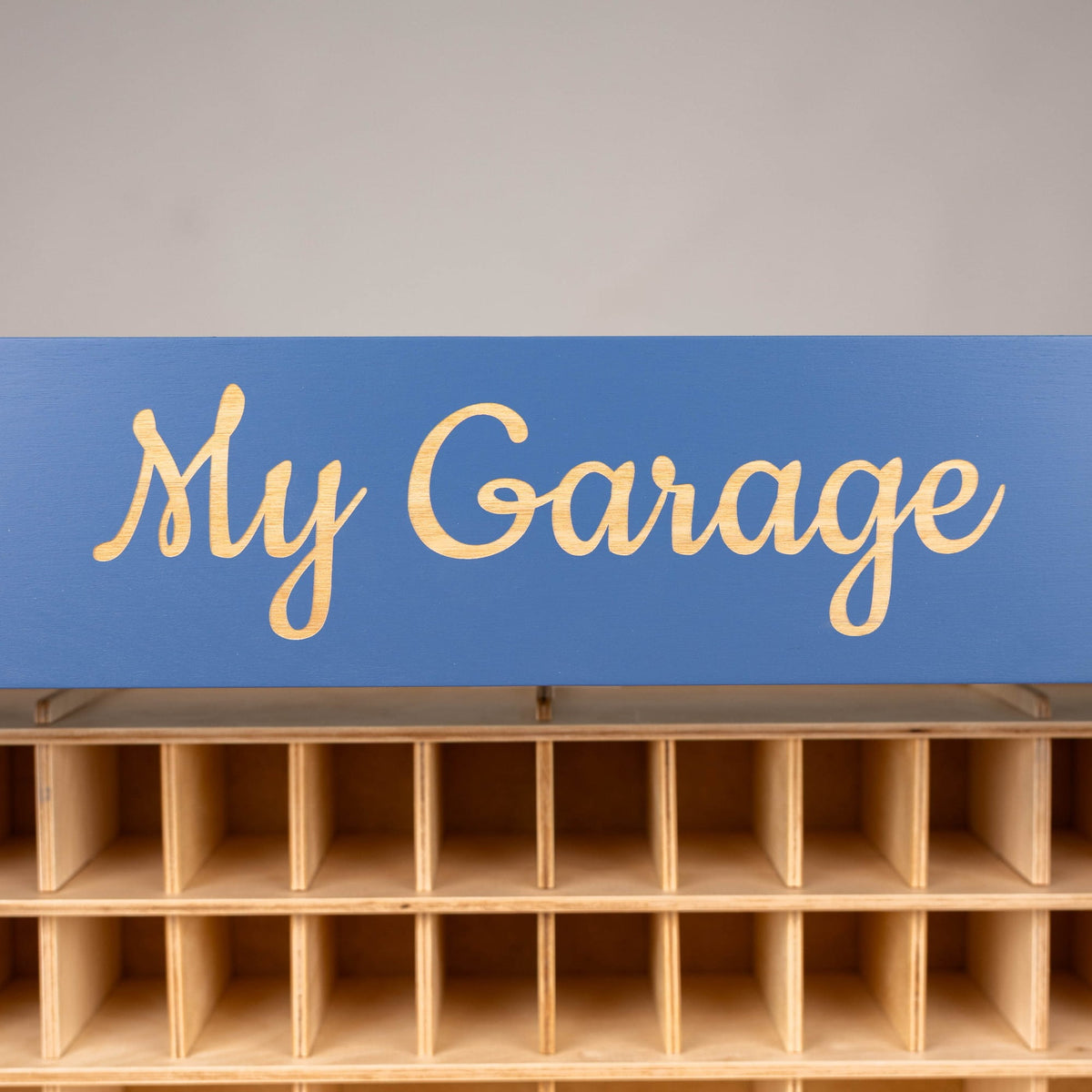 Holz-Parkgarage für Kinder - Navyblau