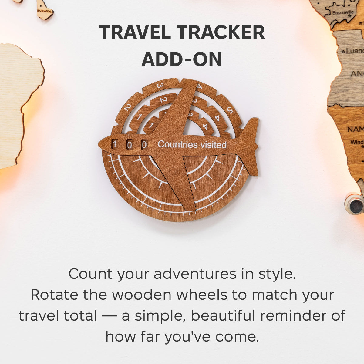 oak plywood world map